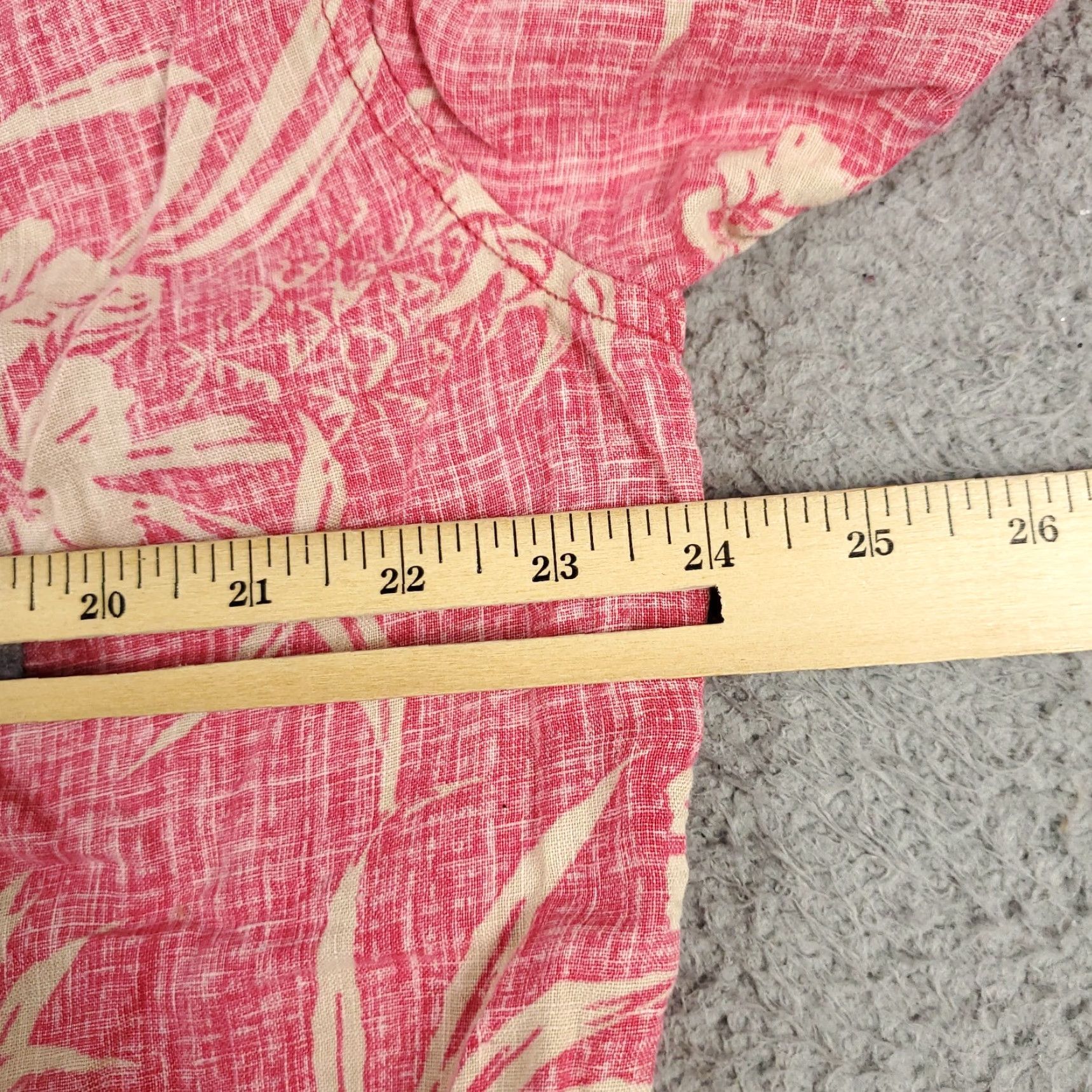 Tommy Bahama Tommy Bahama Shirt Mens Large Red/Pink Linen Hawaiian Button Up Short Sleeve Size US L / EU 52-54 / 3 - 5 Thumbnail