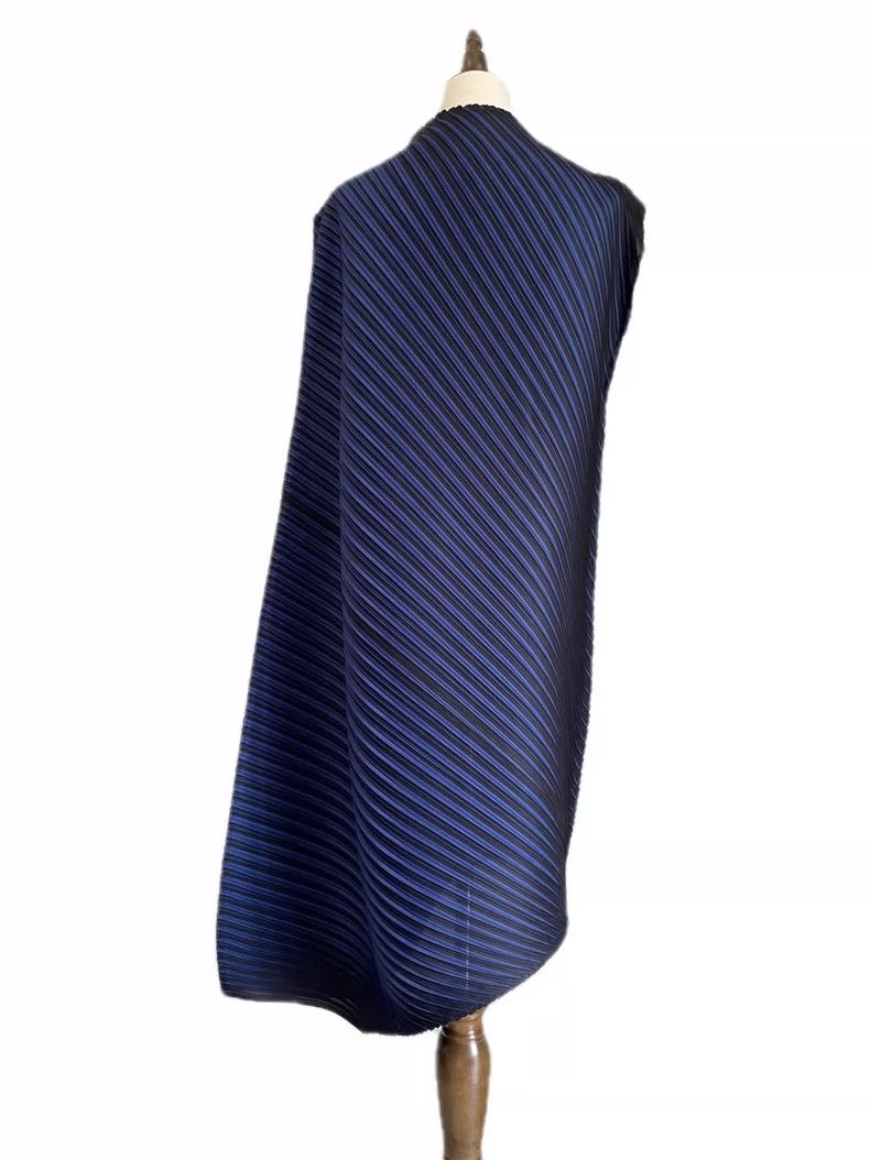 Issey Miyake Issey Miyake size:3 Dark blue twill spring pleated silhoue Size M / US 6-8 / IT 42-44 - 6 Thumbnail