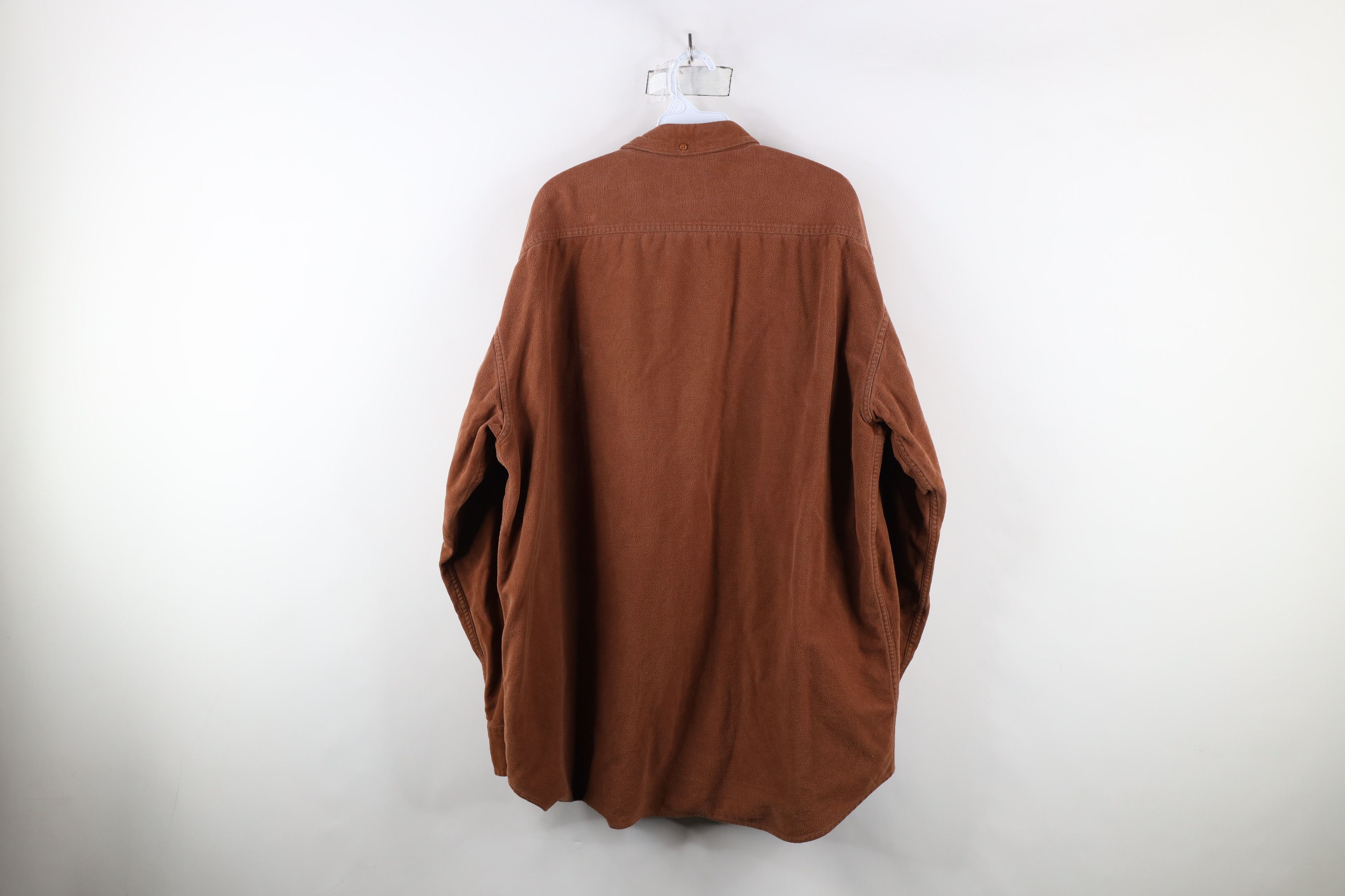 Cabelas × Vintage Vintage 90s Cabelas Chamois Cloth Button Down Shirt Brown Size US XL / EU 56 / 4 - 10 Thumbnail