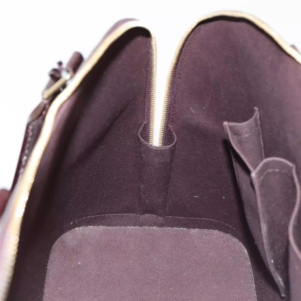 Louis Vuitton LOUIS VUITTON Monogram Vernis Alma GM Hand Bag Amarante Size ONE SIZE - 3 Thumbnail