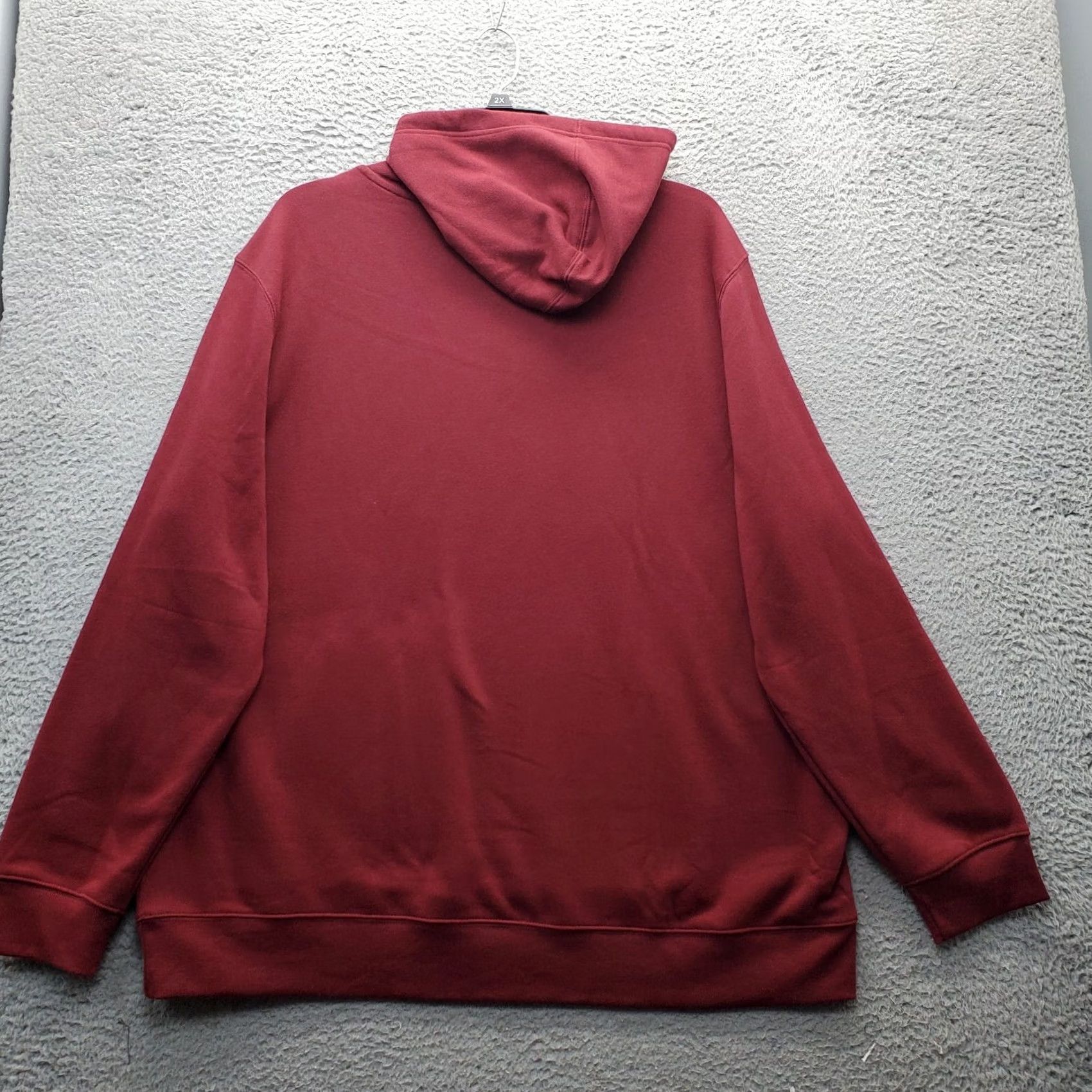Tek Gear Tek Gear Hoodie Men 2XB Dark Red Ultrasoft Fleece Lined Kangaroo Pocket Rib Cuff Pullover Shirt Mens Size 2XB Red Size US XXL / EU 58 / 5 - 2 Thumbnail