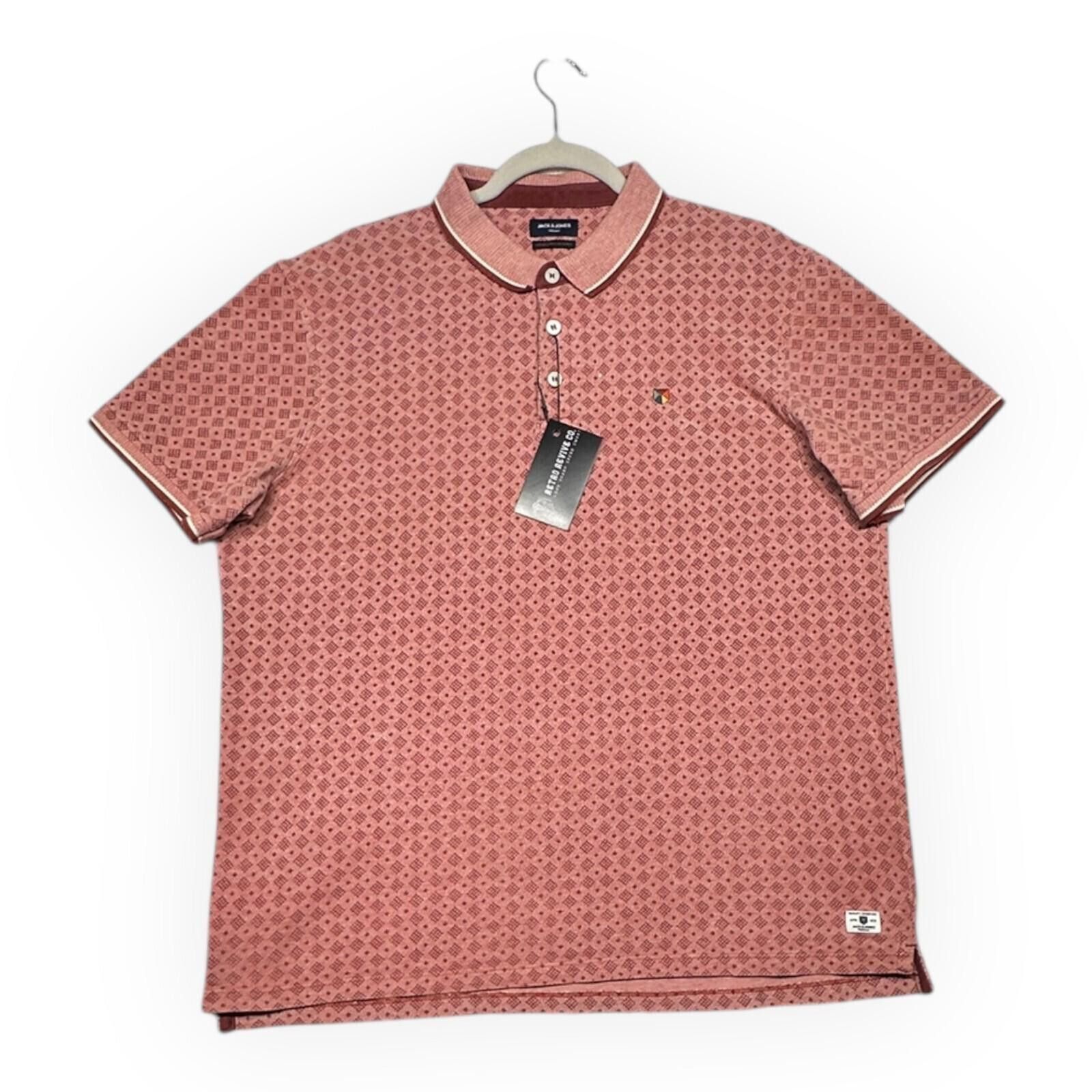 Jack & Jones Jack & Jones Polo Shirt Men's UK Size 2XL Pink Premium Size US XXL / EU 58 / 5 - 2 Thumbnail