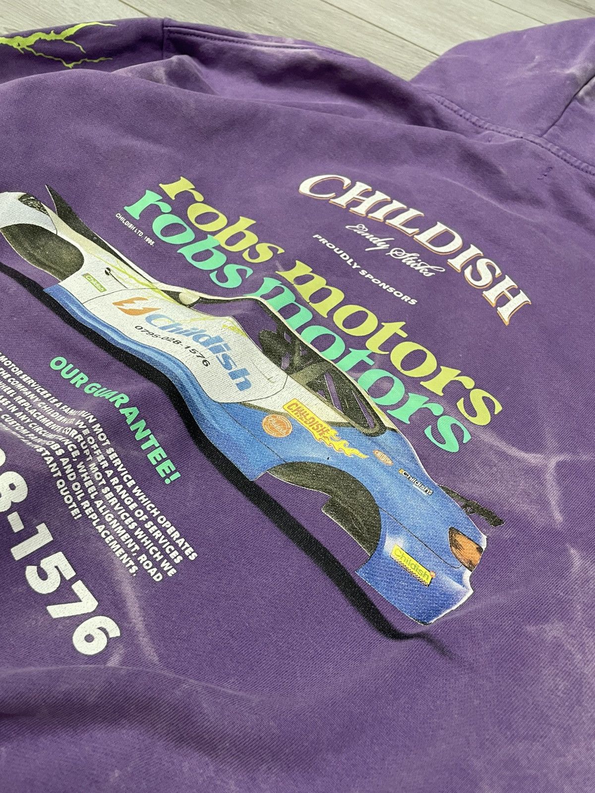 Designer Childish Robs Motors car 90s Purple Hoodie Big Logo Racing Size US M / EU 48-50 / 2 - 7 Thumbnail