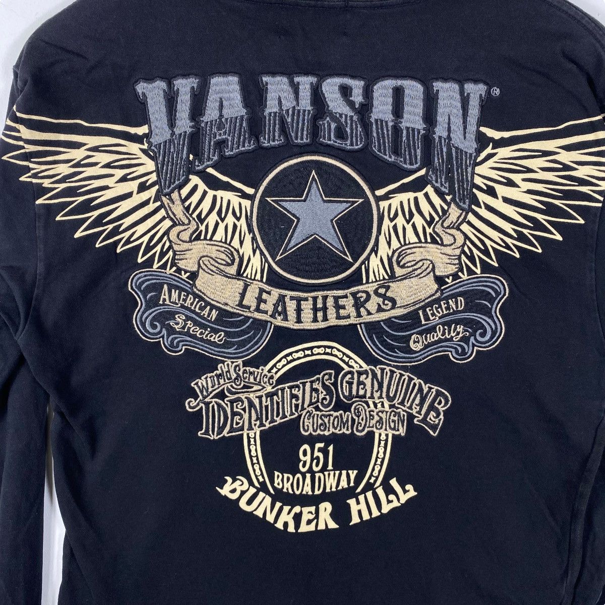 Vanson Leathers Vintage VANSON LEATHERS Embroidery Logo Long Sleeve Size US L / EU 52-54 / 3 - 2 Thumbnail
