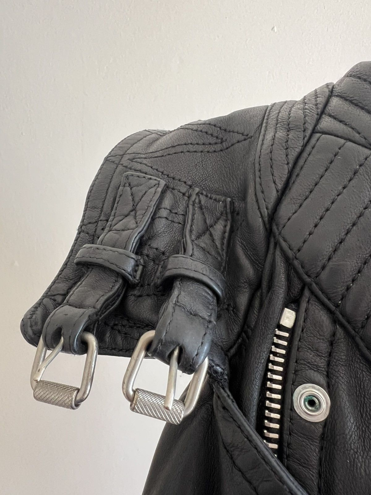 Burberry Prorsum Burberry Prorsum 2011 Leather Biker Jacket 38 Size S / US 4 / IT 40 - 14 Thumbnail