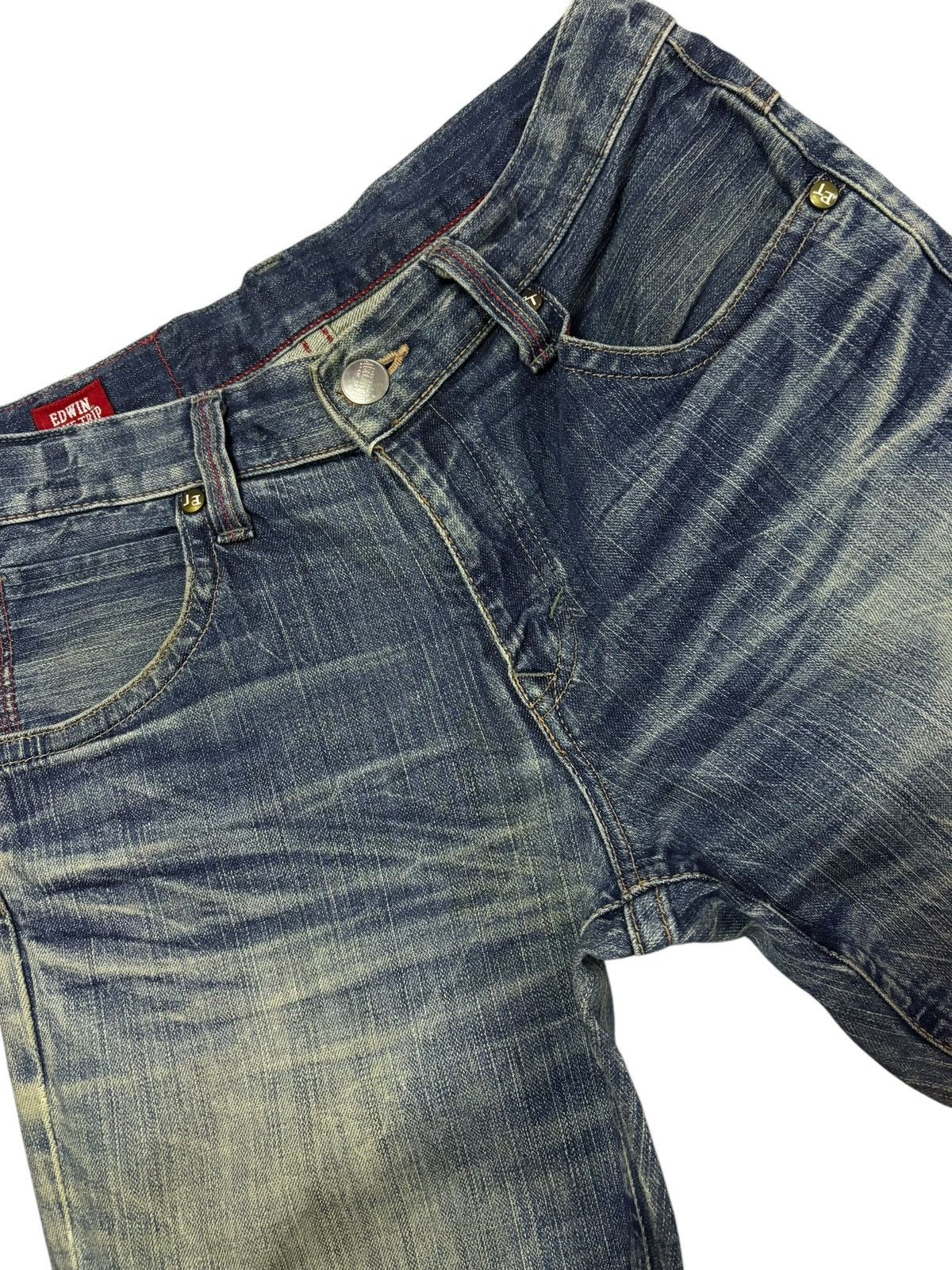 Edwin Vtg Edwin Blue Trip Japan Distressed Jeans Size US 30 / EU 46 - 3 Thumbnail