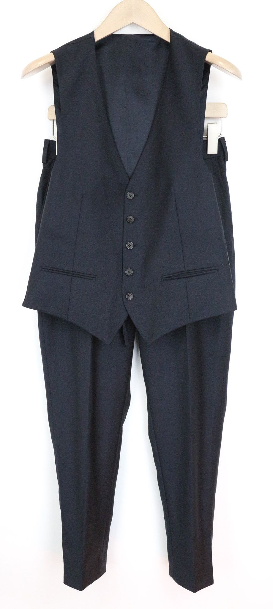 Suitsupply UK36S Blue Wool Waistcoat Trousers Suit 75822 Size 36S - 1 Thumbnail