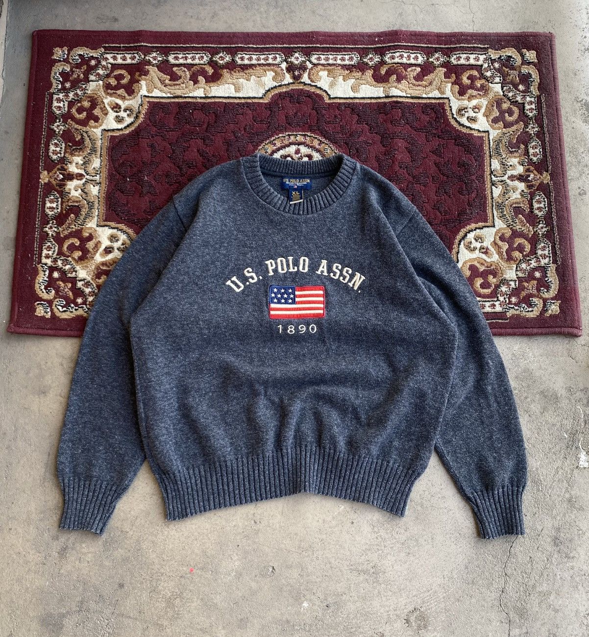 Polo Ralph Lauren × Ralph Lauren × U.S. Polo Assn. Vintage Ralph Lauren style Usa logo sweater knitwear Size US M / EU 48-50 / 2 - 1 Thumbnail