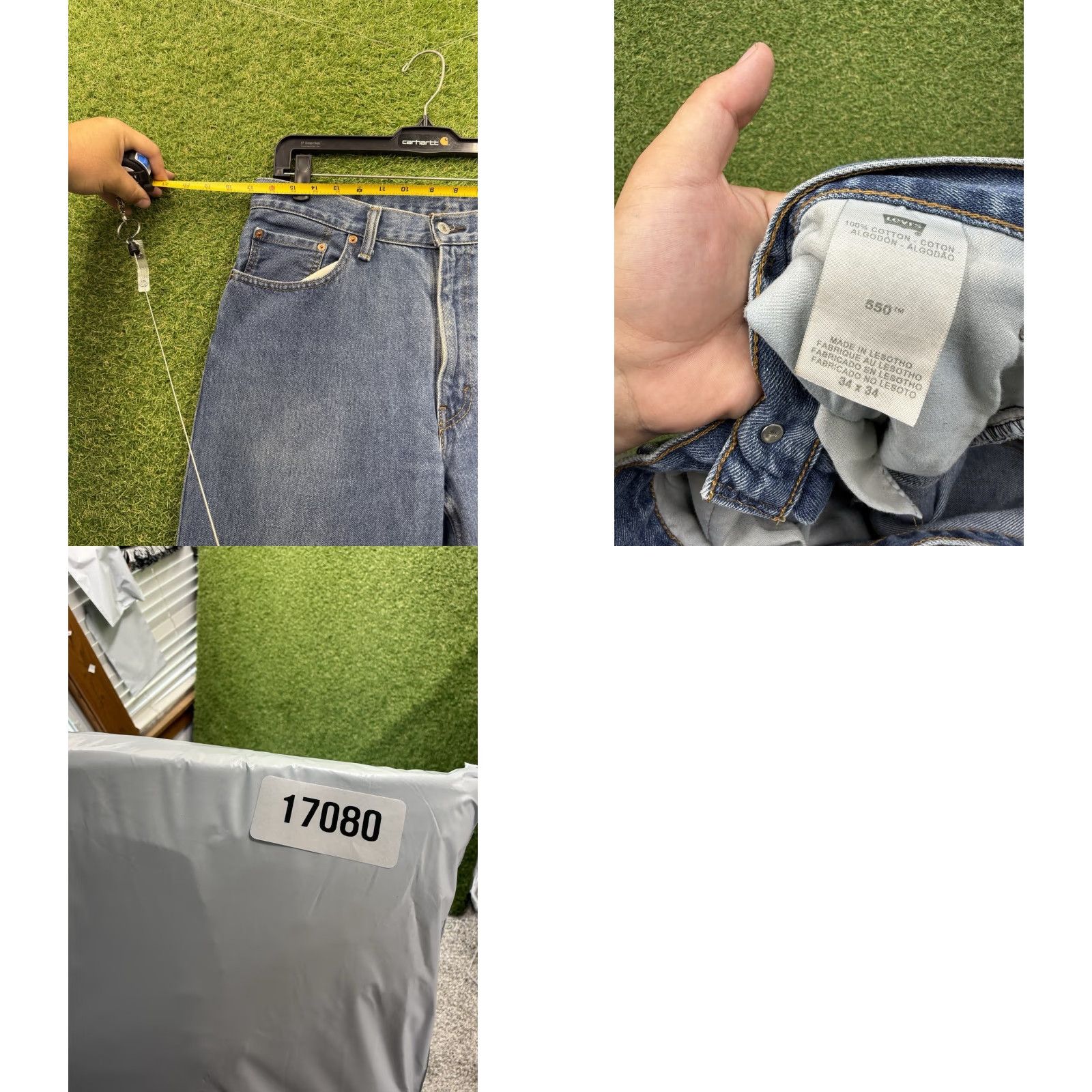 Levi's Levi's 550 Jeans Mens Relaxed Fit Casual Dark Wash Distressed 90s 34x34 Blue Size US 34 / EU 50 - 8 Thumbnail