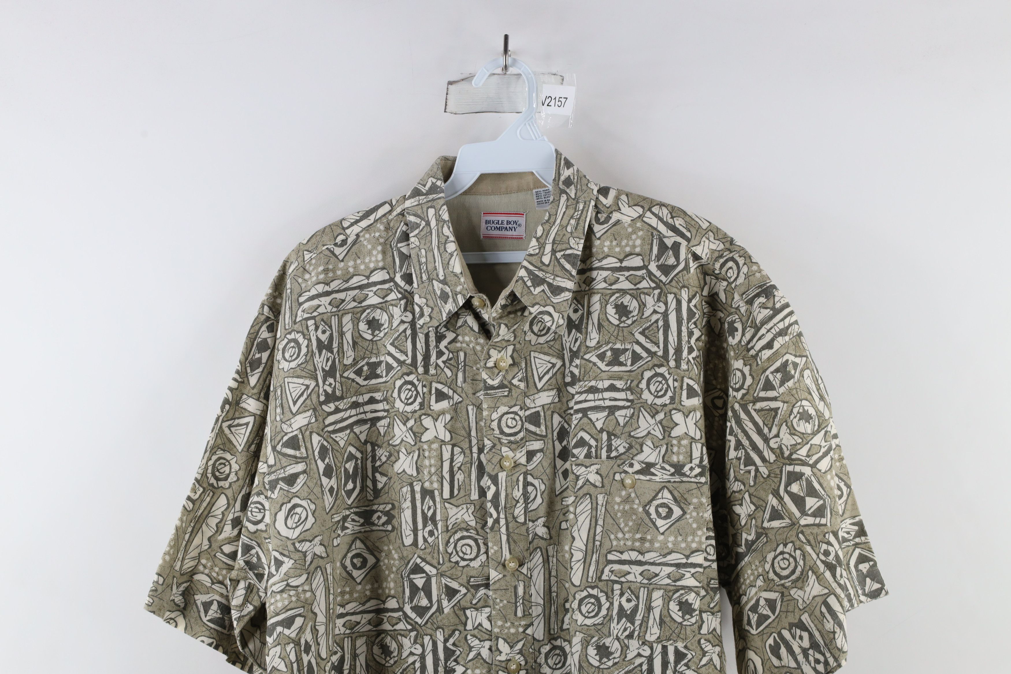 Vintage Vintage 90s Streetwear Tribal Hawaiian Button Shirt Size US L / EU 52-54 / 3 - 2 Thumbnail