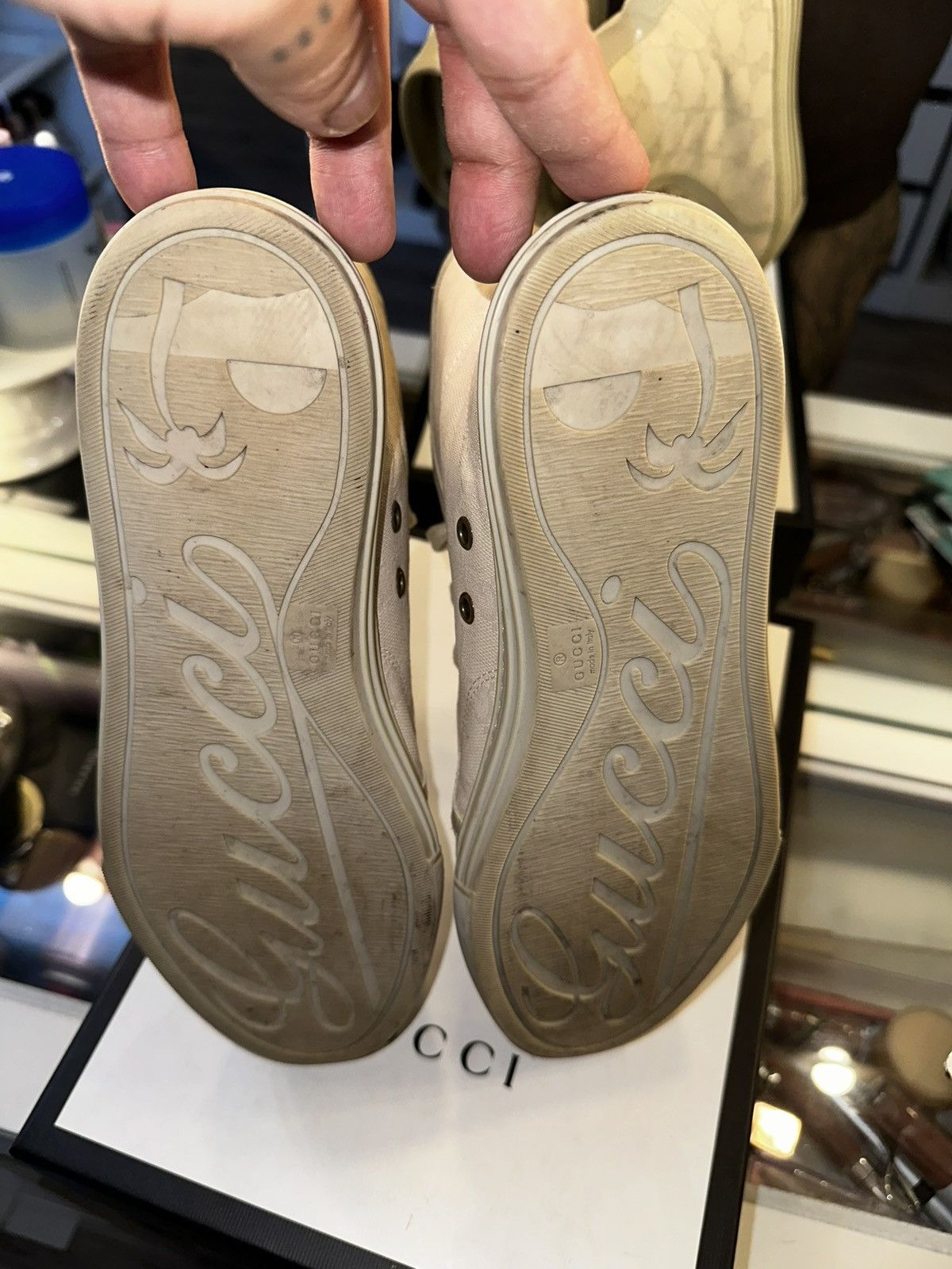 Gucci Gucci GG Canvas Aged Sneakers Size US 7 / IT 37 - 6 Thumbnail