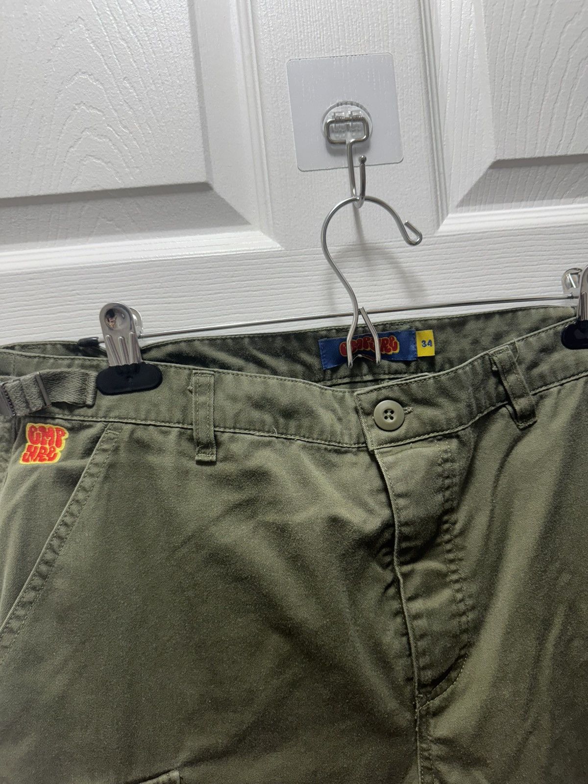 Empyre × Vintage Empire Skateboarding Grafitti Green Cargo Double Knee Pants Size US 34 / EU 50 - 3 Thumbnail