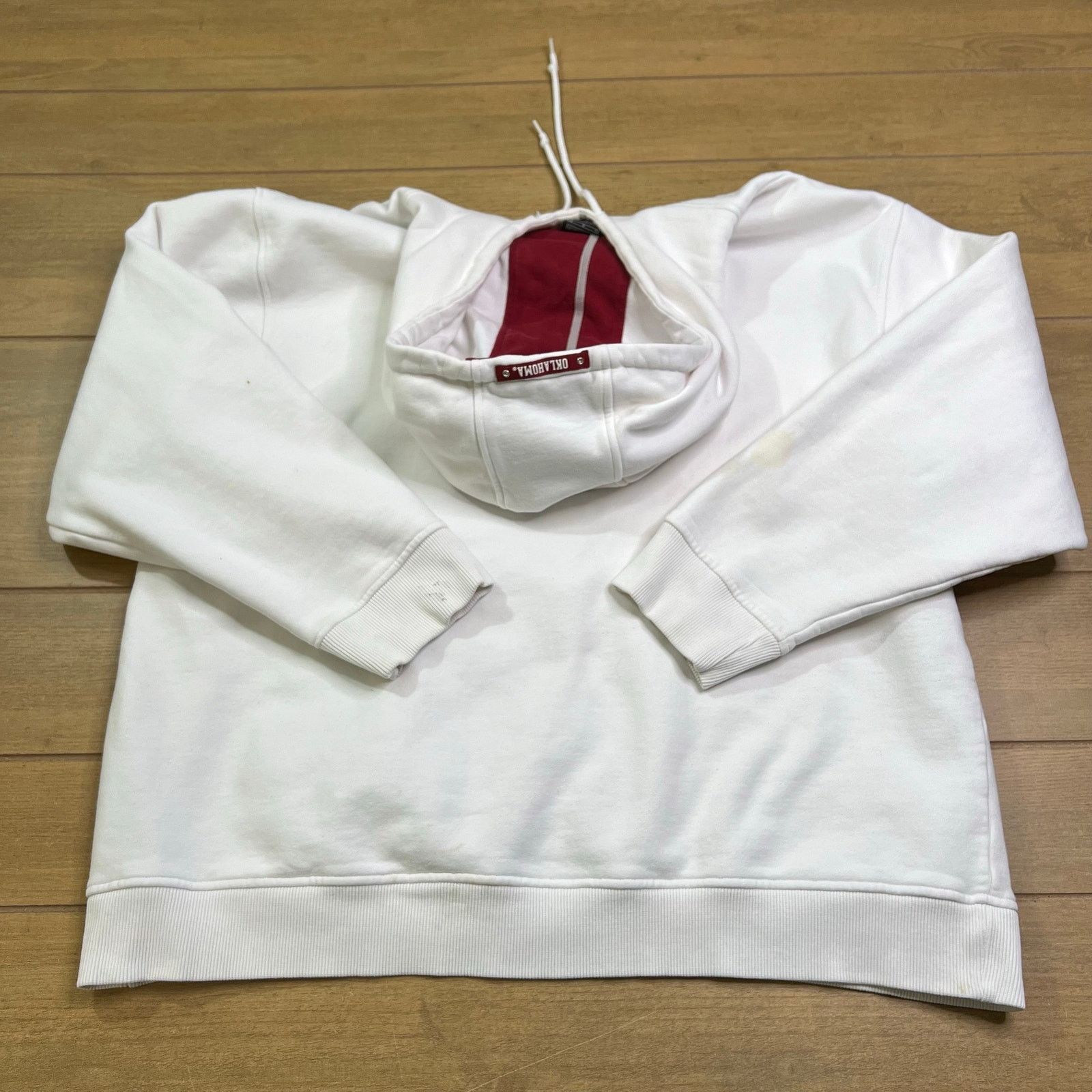 Nike Nike Team Oklahoma Sooners Hoodie White Red Swoosh Mens L Size US L / EU 52-54 / 3 - 6 Thumbnail