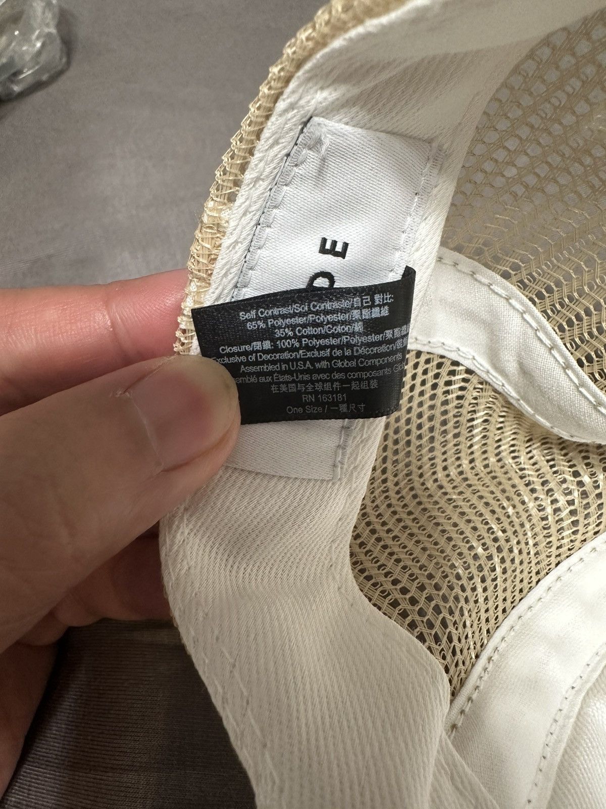 Rhude Rhude Diamond Trucker Hat Tan SnapBack Size ONE SIZE - 6 Thumbnail