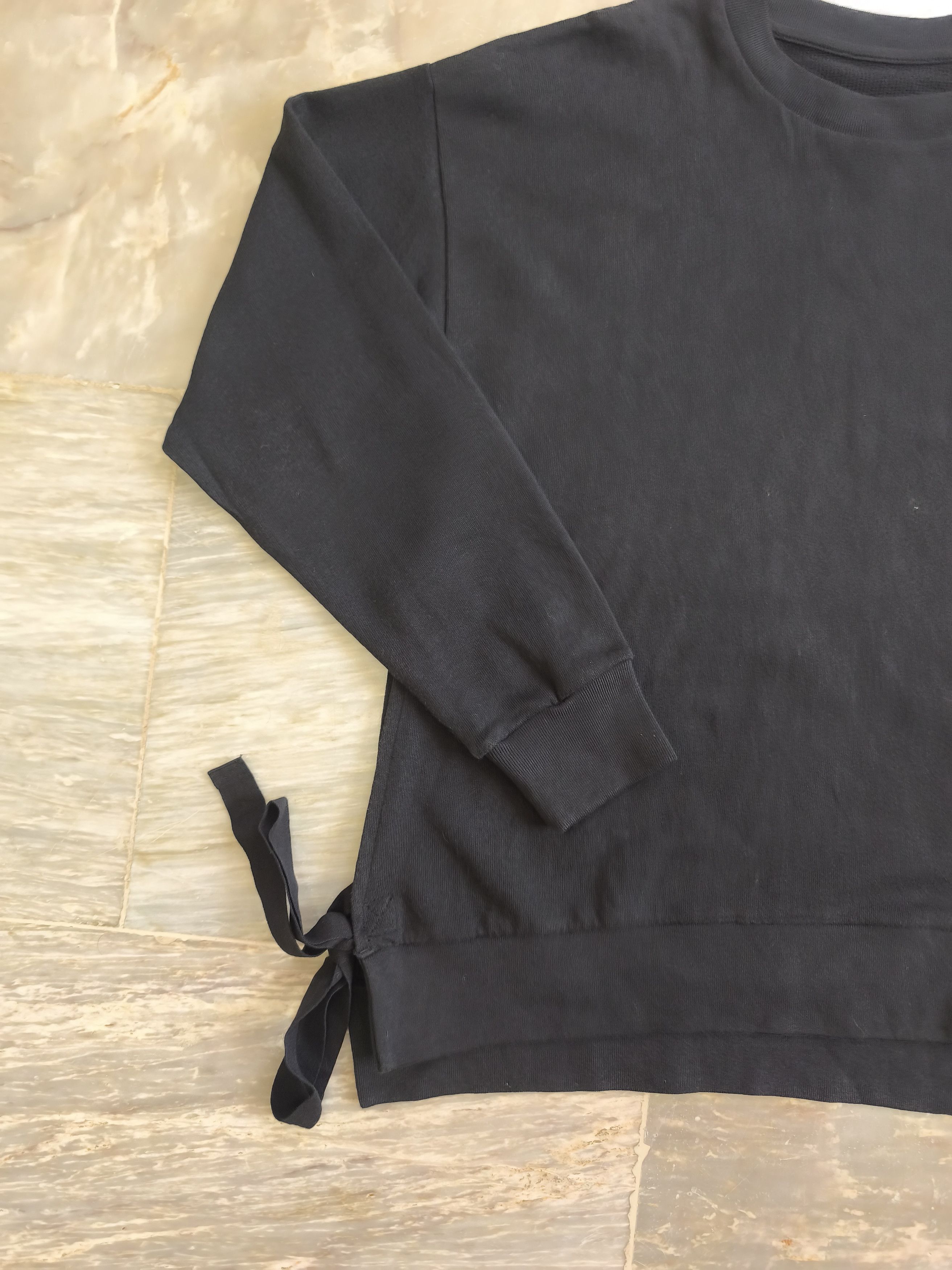 Maison Margiela MM6 Side Slit Ribbon Long Sleeve Top Size XS / US 0-2 / IT 36-38 - 2 Thumbnail
