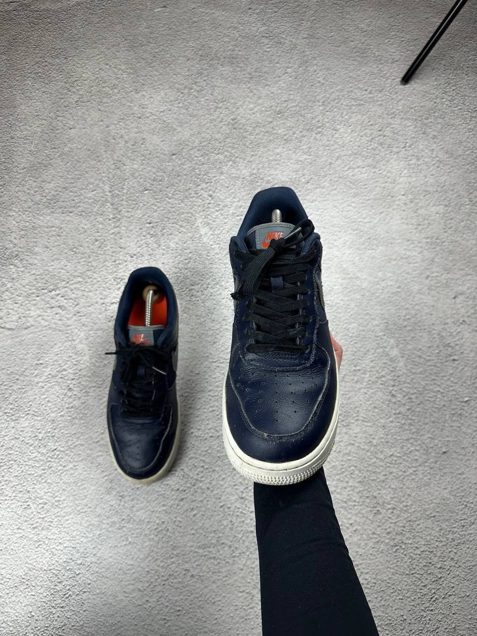 Nike Vintage Nike Air Force 1 07 LV8 Blue Orange Leather Sneakers Size US 8.5 / EU 41-42 - 5 Thumbnail