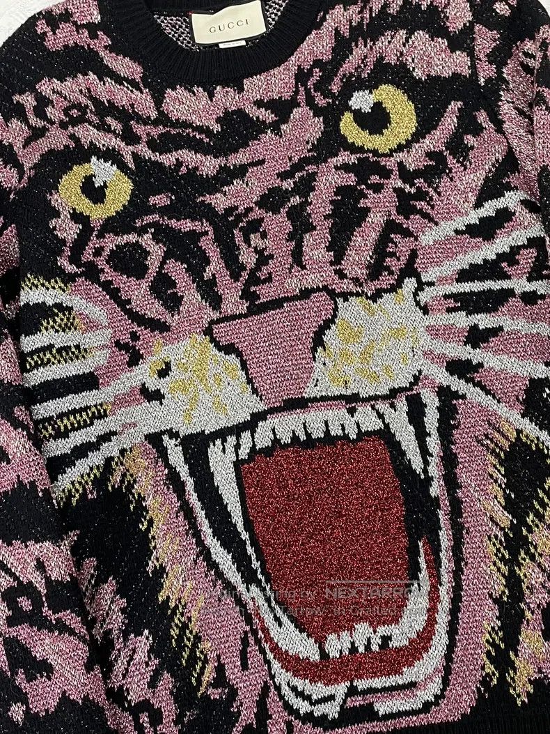 Gucci Gucci Pink tiger head sweater Size S / US 4 / IT 40 - 2 Thumbnail