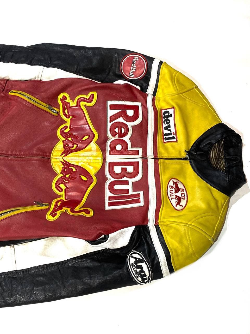 Genuine Leather Red Bull Moto Racing Leather Jacket Vintage Size US M / EU 48-50 / 2 - 6 Thumbnail