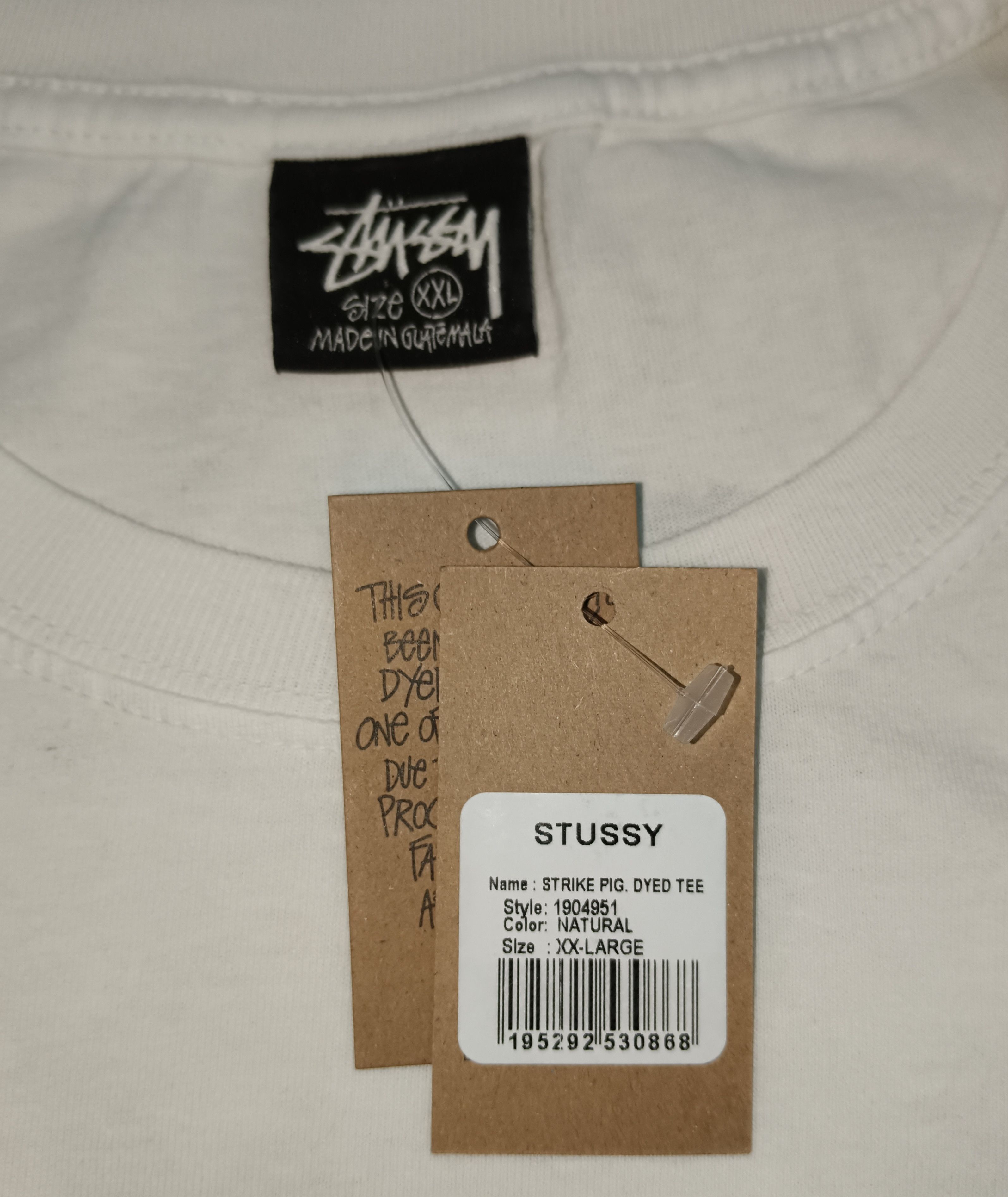 Hypebeast × Stussy RARE STUSSY STRIKE TEE PIGMENT DYED XXL Size US XXL / EU 58 / 5 - 2 Thumbnail