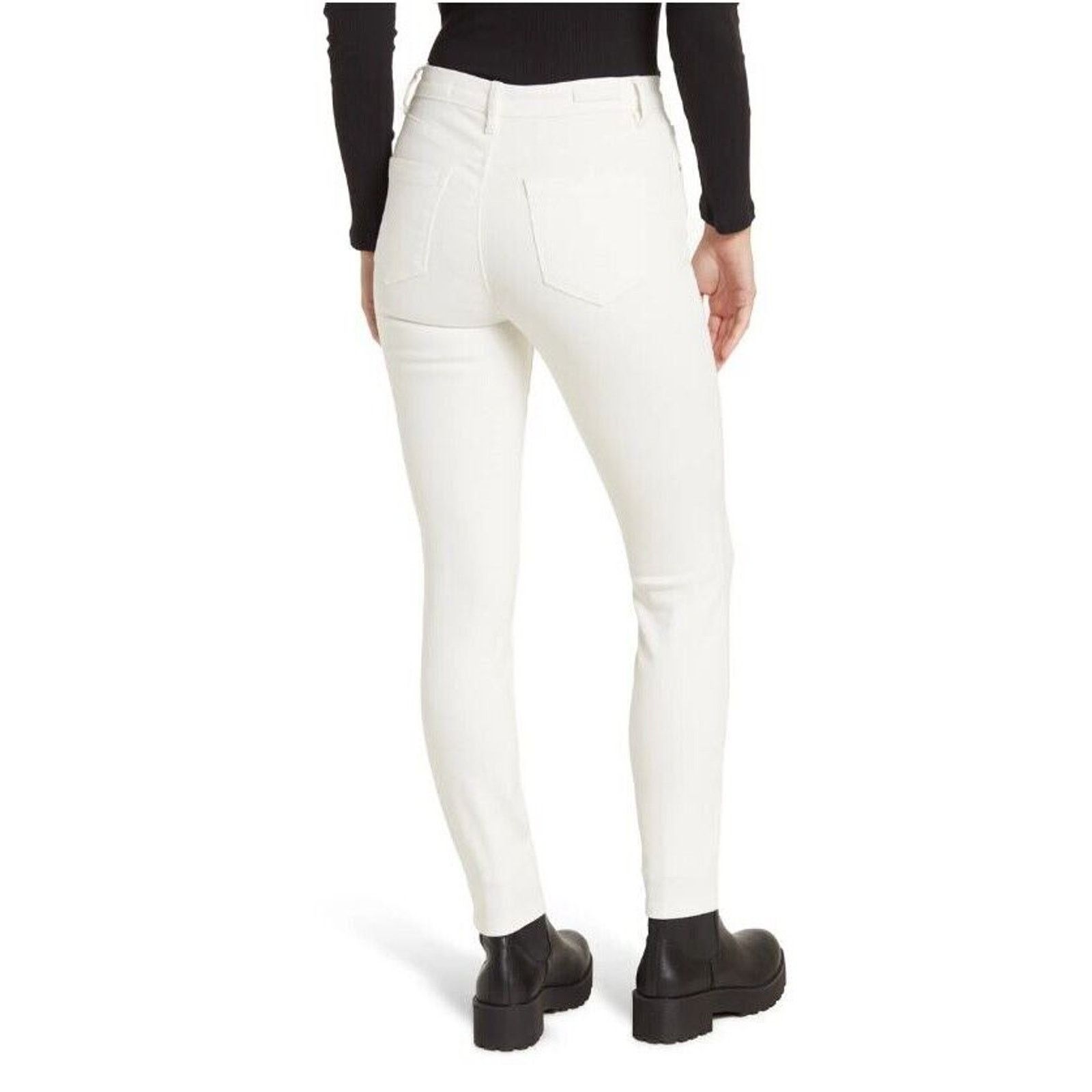 The Unbranded Brand BlankNYC Women White High Rise Skinny Jeans Size 28 Size 28" / US 6 / IT 42 - 2 Thumbnail