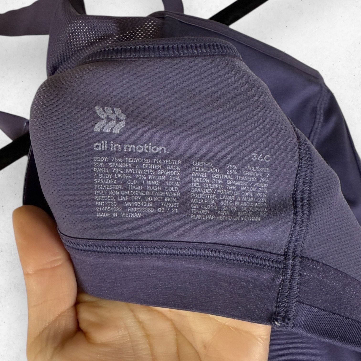 Other All in Motion Set 2 Sports Bra Women's M & 36C Blue & Purple Size ONE SIZE - 4 Thumbnail