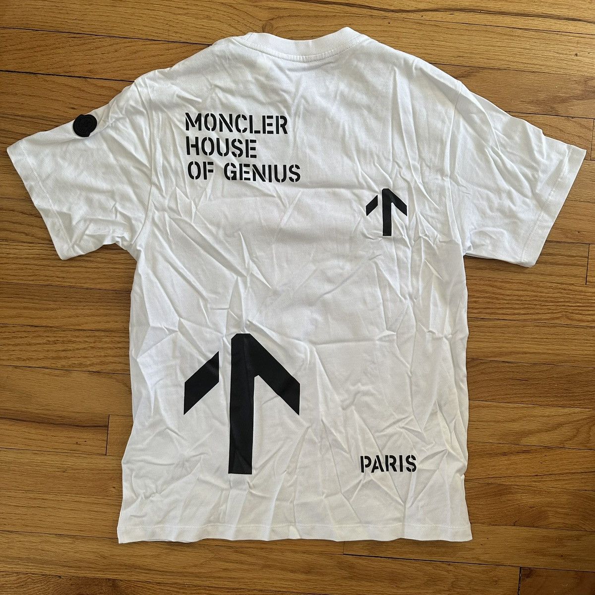 Moncler White Moncler Tee Size US S / EU 44-46 / 1 - 8 Thumbnail