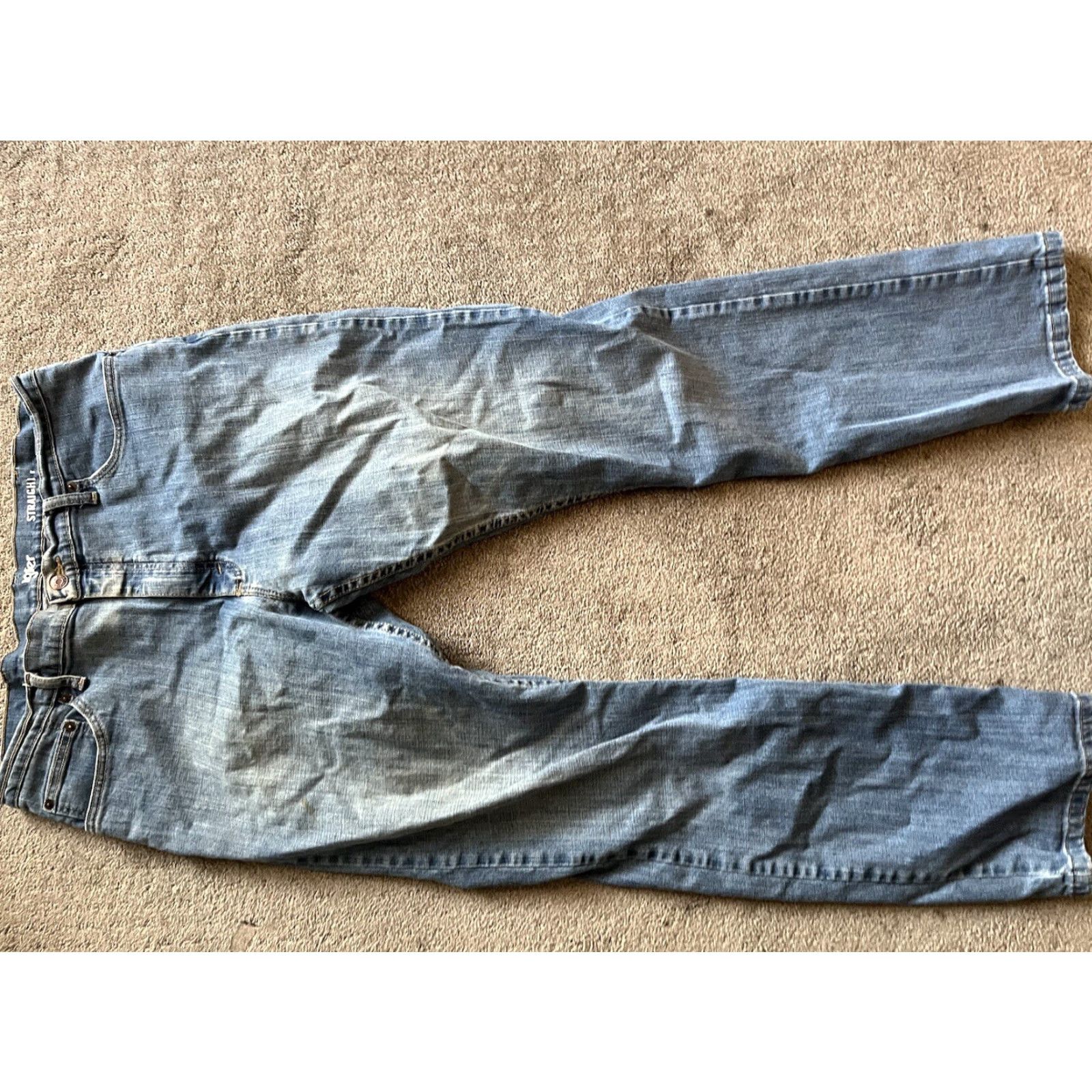 Wrangler Wrangler Jeans Mens 34x31 Medium Blue Straight Denim Regular Fit 34 Inseam Denim Jeans Mens Wrangler Size US 34 / EU 50 - 3 Thumbnail