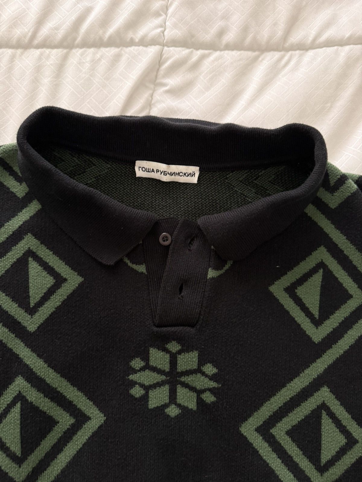 Gosha Rubchinskiy Gosha Rubchinskiy Soccer Pattern Sweater Size US S / EU 44-46 / 1 - 2 Thumbnail