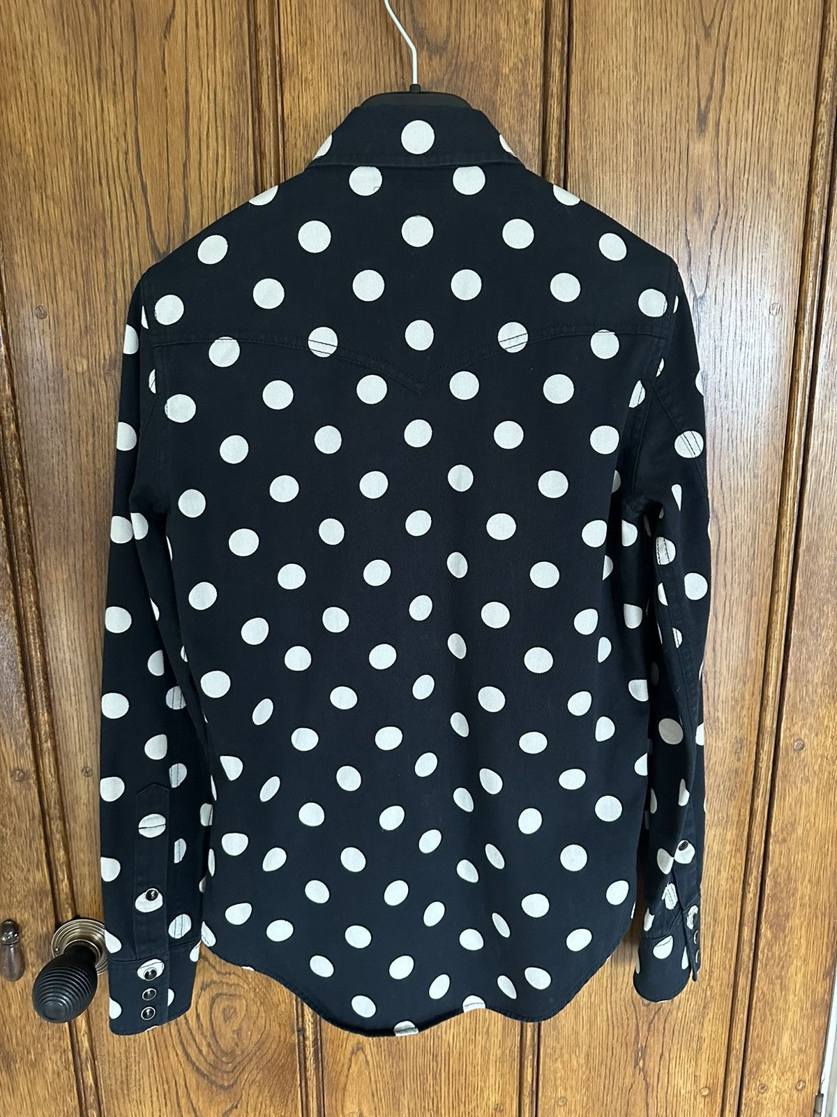 Saint Laurent Paris Saint Laurent black polka dot western denim shirt XS Grail Size US XS / EU 42 / 0 - 15 Thumbnail