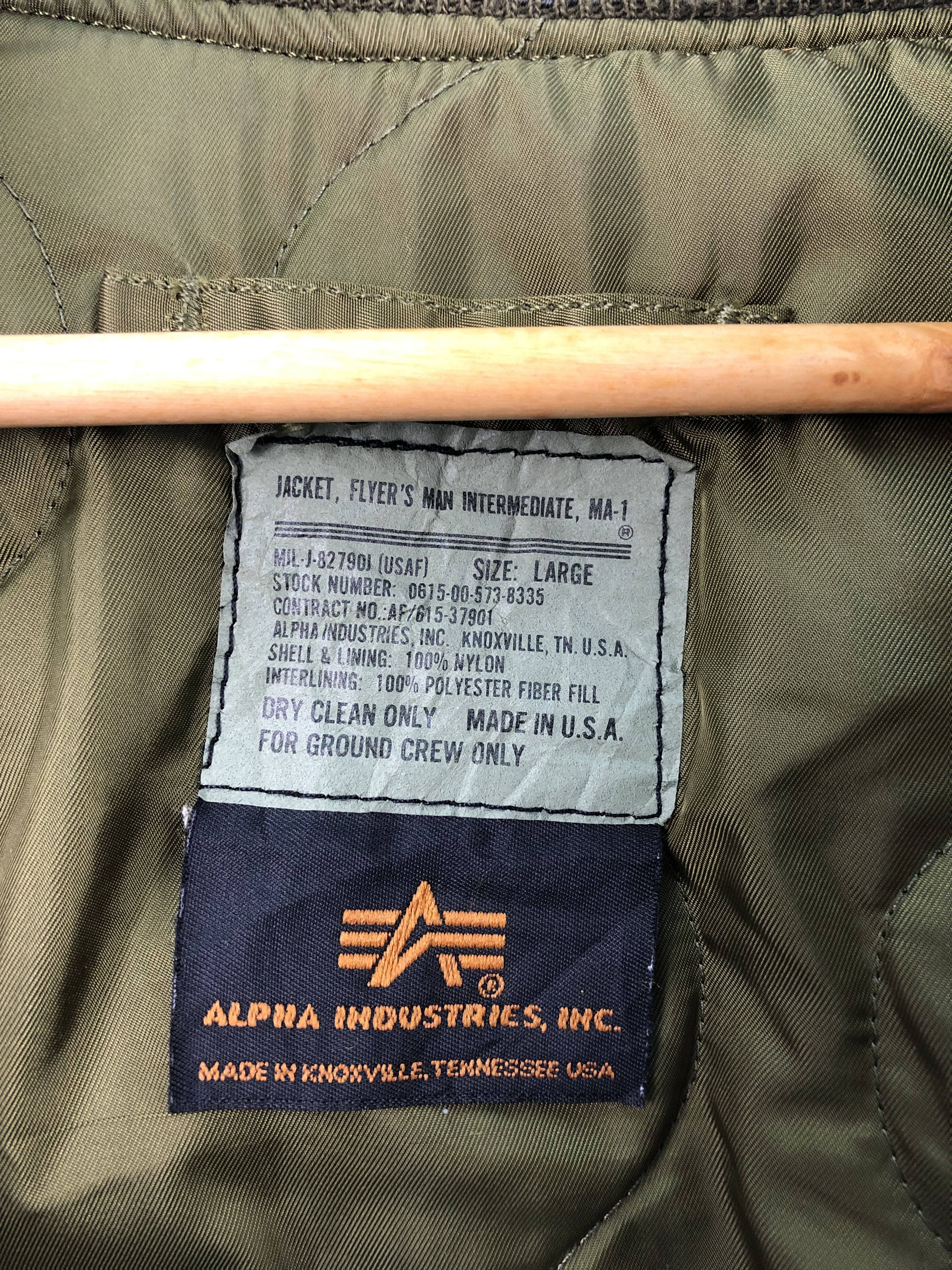 Alpha Industries Vintage 90s Alpha Industries Military Bombers Jacket J0073 Size US L / EU 52-54 / 3 - 3 Thumbnail