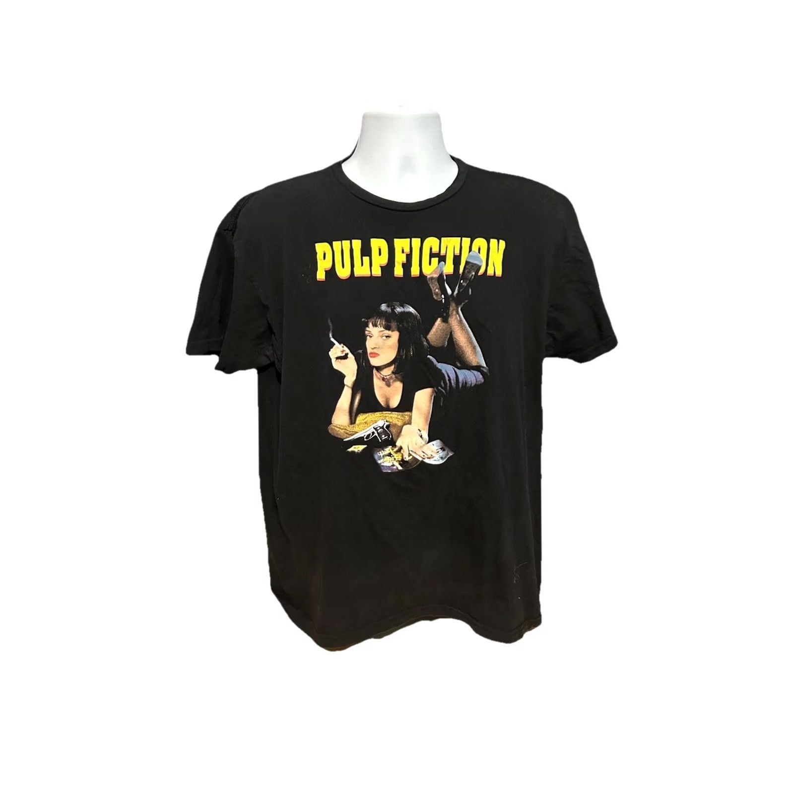 Vintage Pulp Fiction Shirt Men XL Black Short Sleeve - Logo Graphic Men's T-Shirt Size US XL / EU 56 / 4 - 2 Thumbnail
