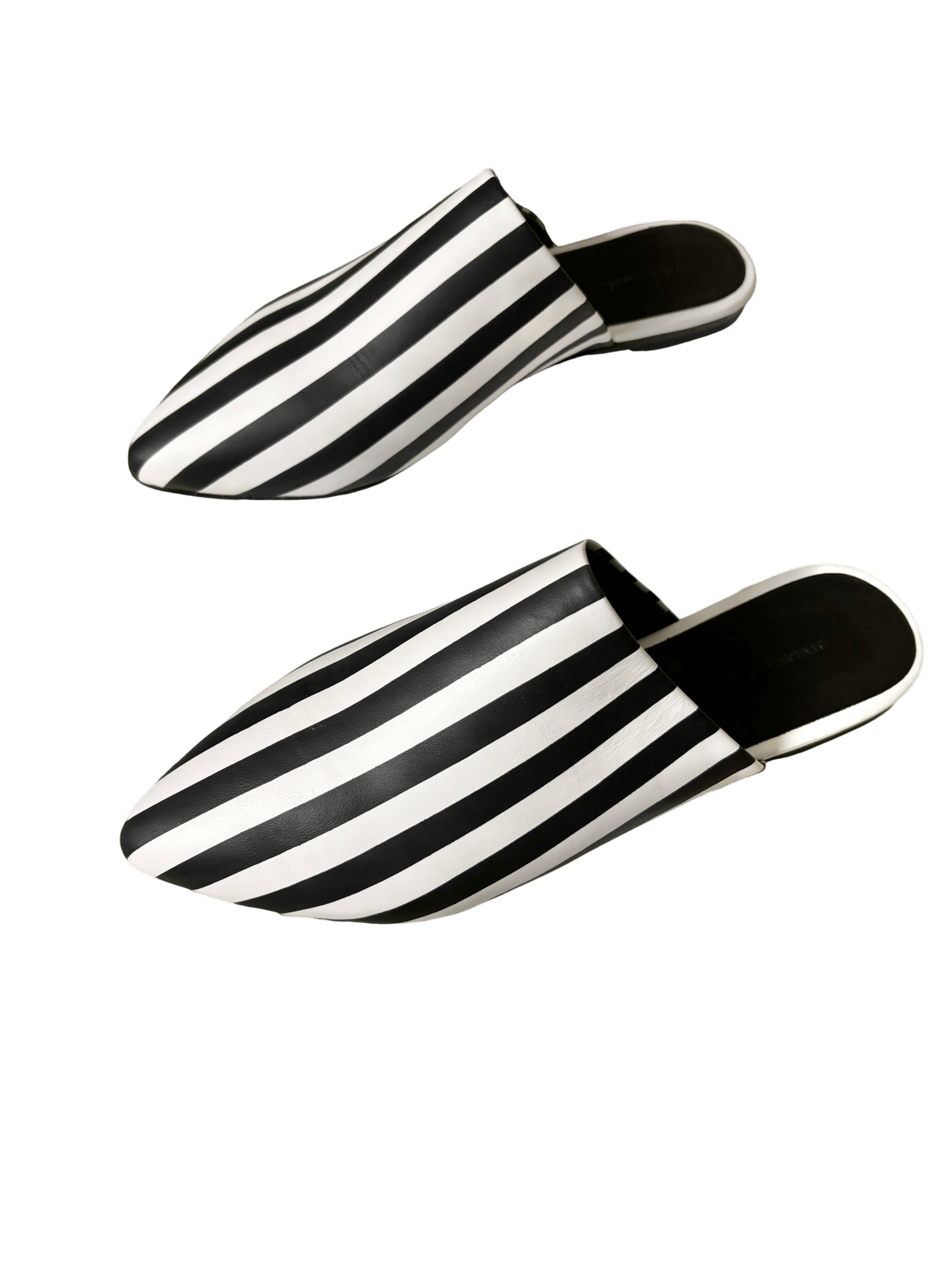 Marques'Almeida Marques Almeida BW Stripe Mules - NEW, Runway A/W17 Size US 10 / IT 40 - 1 Thumbnail