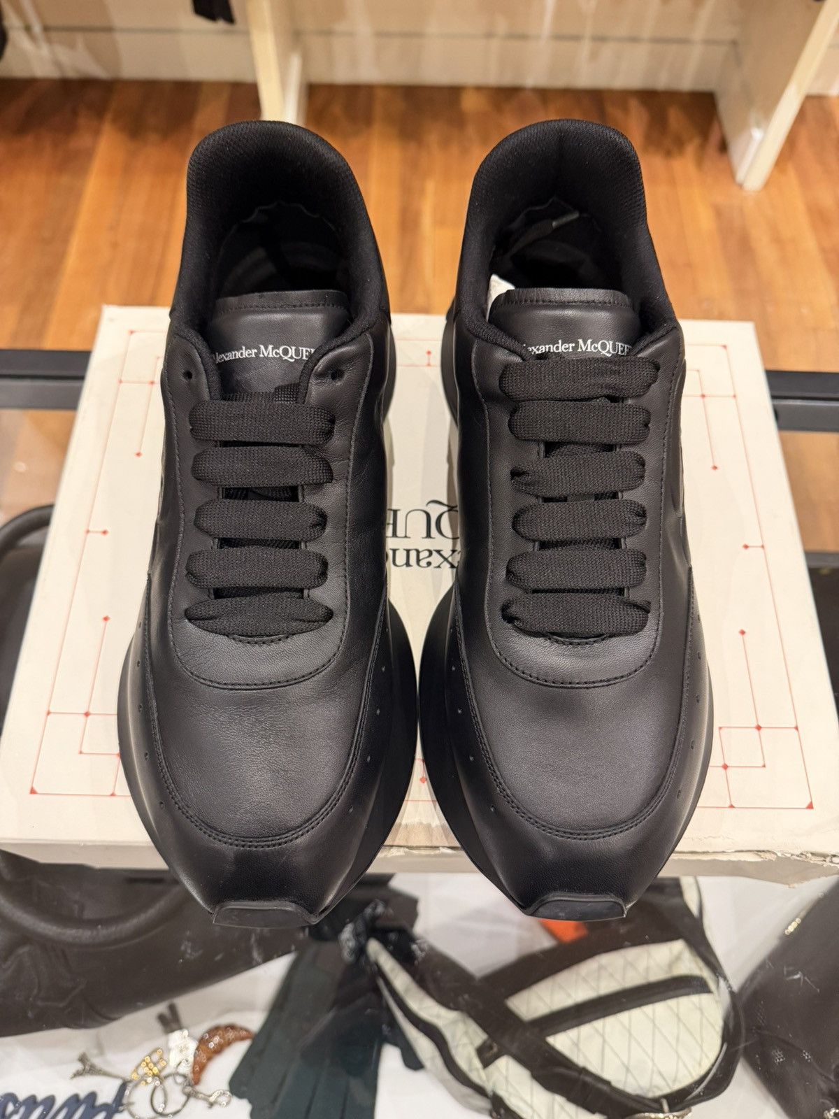 Alexander McQueen Alexander McQueen Spirit Runner Sneaker - Black Size US 13 / EU 46 - 4 Thumbnail