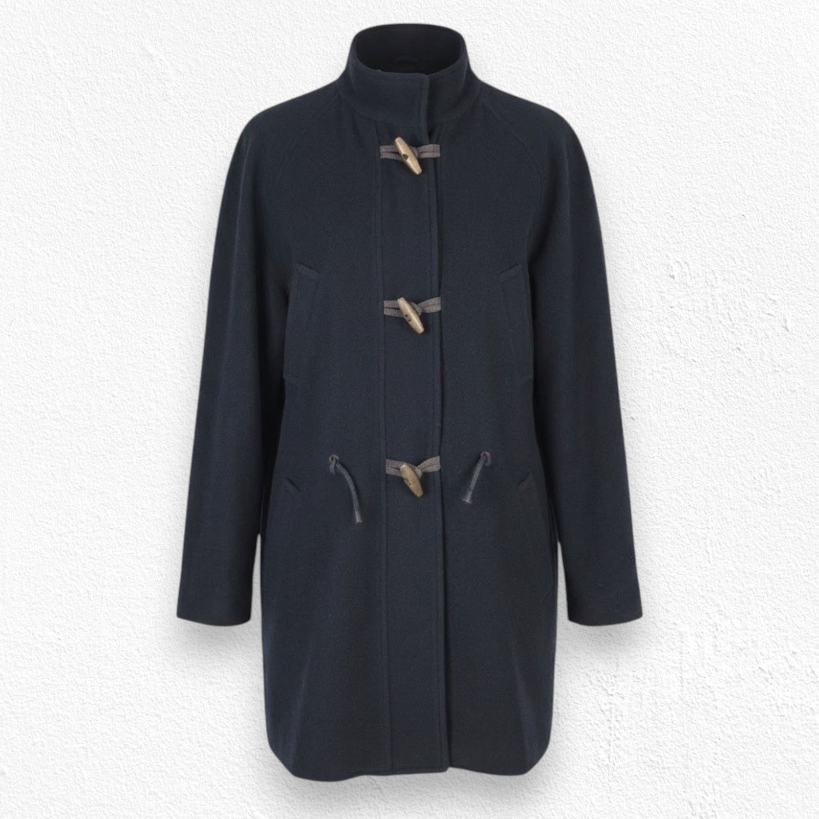 Vintage Vintage Black Wool Blend Toggle Closure Coat Size Medium Size M / US 6-8 / IT 42-44 - 1 Thumbnail