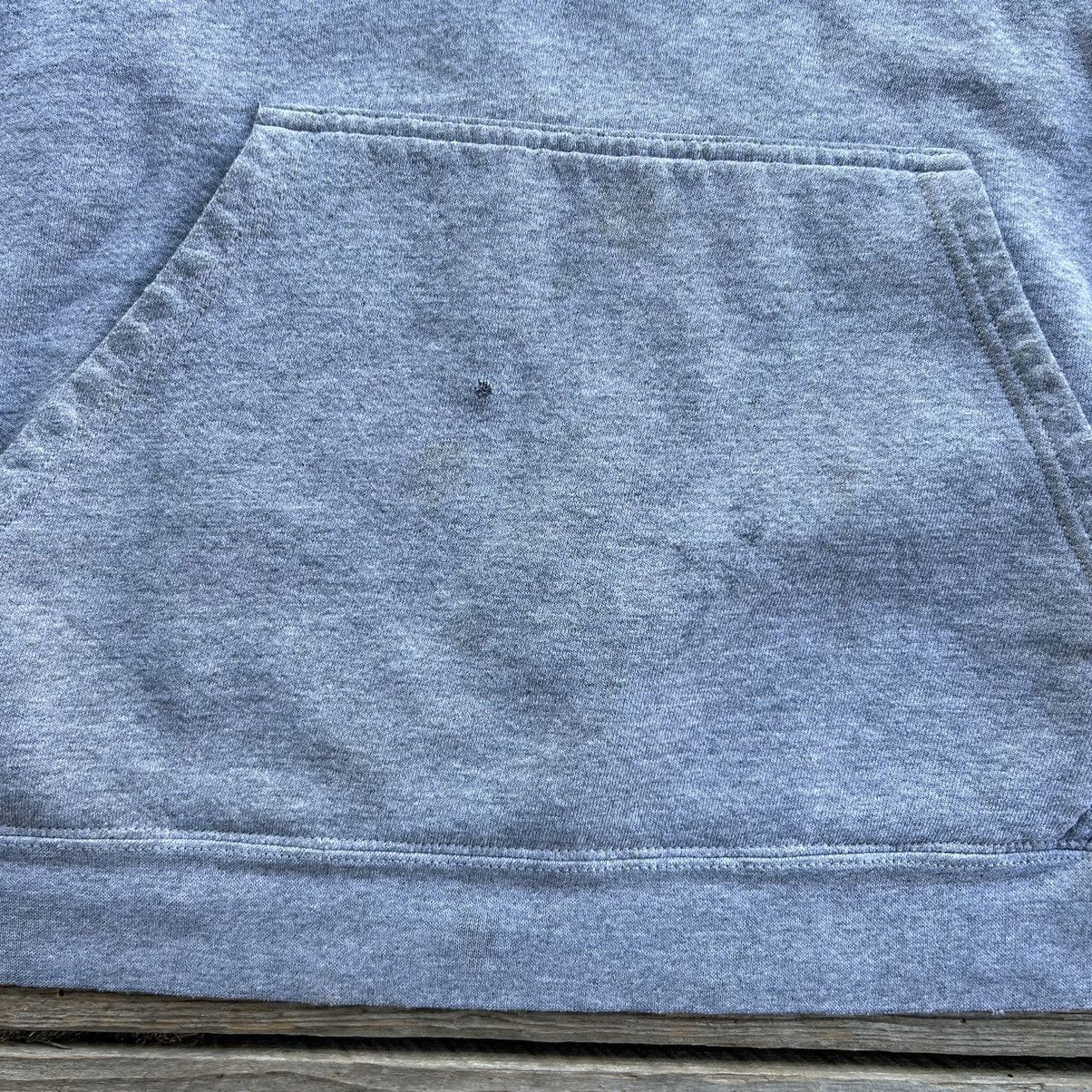 Nike × Vintage Vintage Distressed Stained Nike Center Logo Grey Hoodie Size US XXL / EU 58 / 5 - 6 Thumbnail
