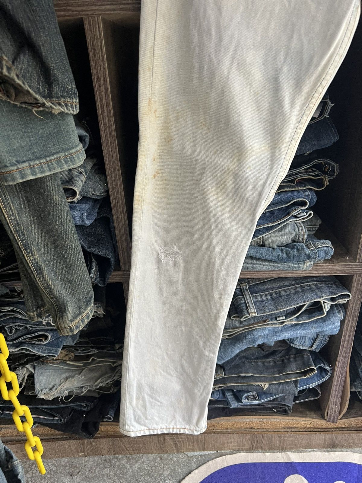 Levi's 🔥Vintage Levis 6501 Distressed Denim Size 28" / US 6 / IT 42 - 4 Thumbnail