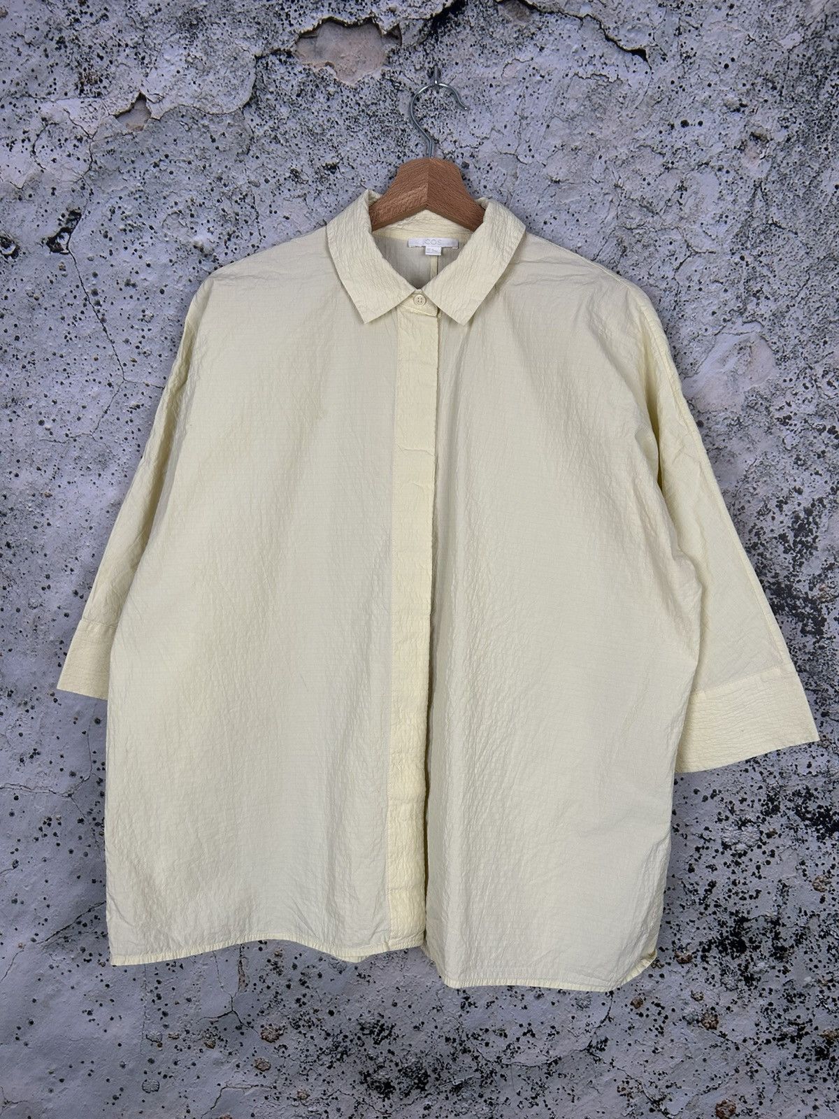 Cos COS Yellow Oversized Shirt Minimalist Alternative Designer Size US XS / EU 42 / 0 - 1 Thumbnail