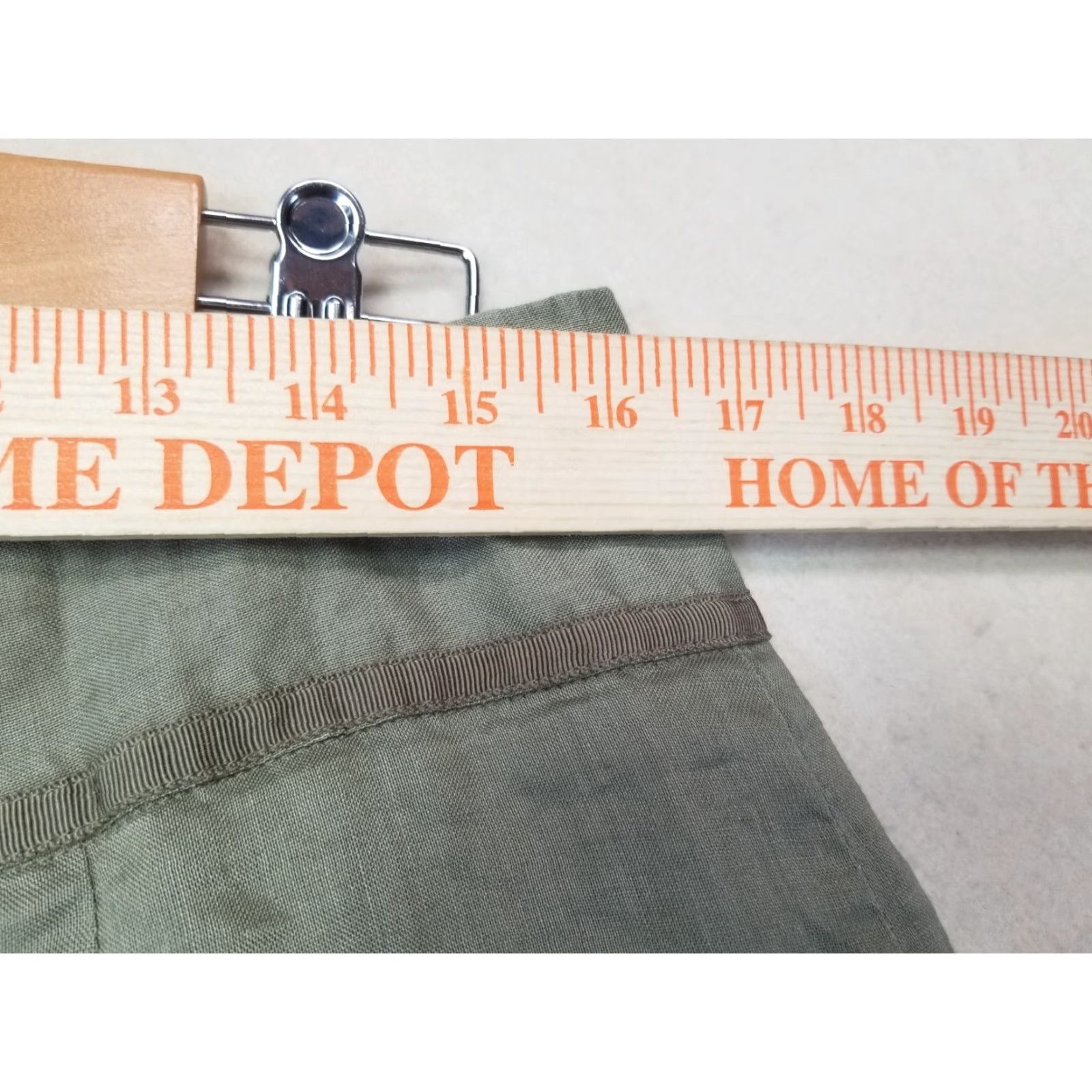 CO New York City Design Skirt Women Knee Length Green Linen Ramie 12 Pleated City Vintage? No. (But can't add "No.") Size 34" / US 12 / IT 48 - 3 Thumbnail