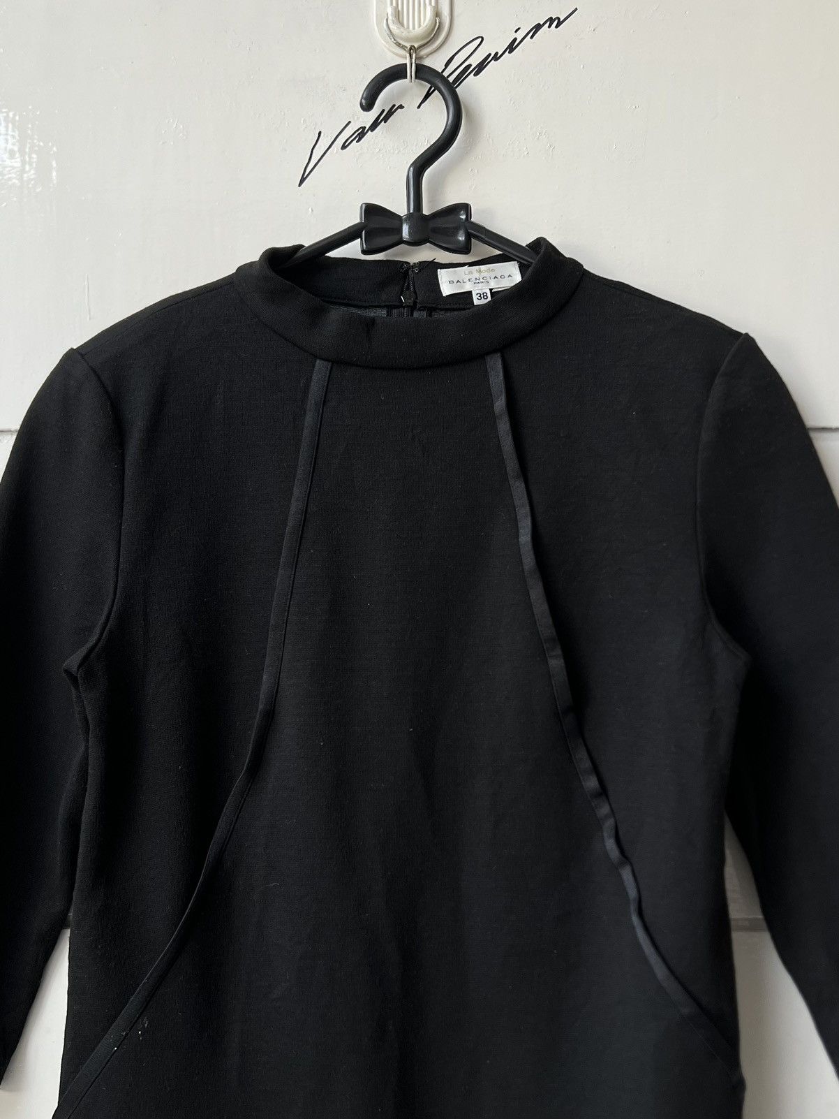 Balenciaga BALENCIAGA Paris Black Dress Size XS / US 0-2 / IT 36-38 - 3 Thumbnail