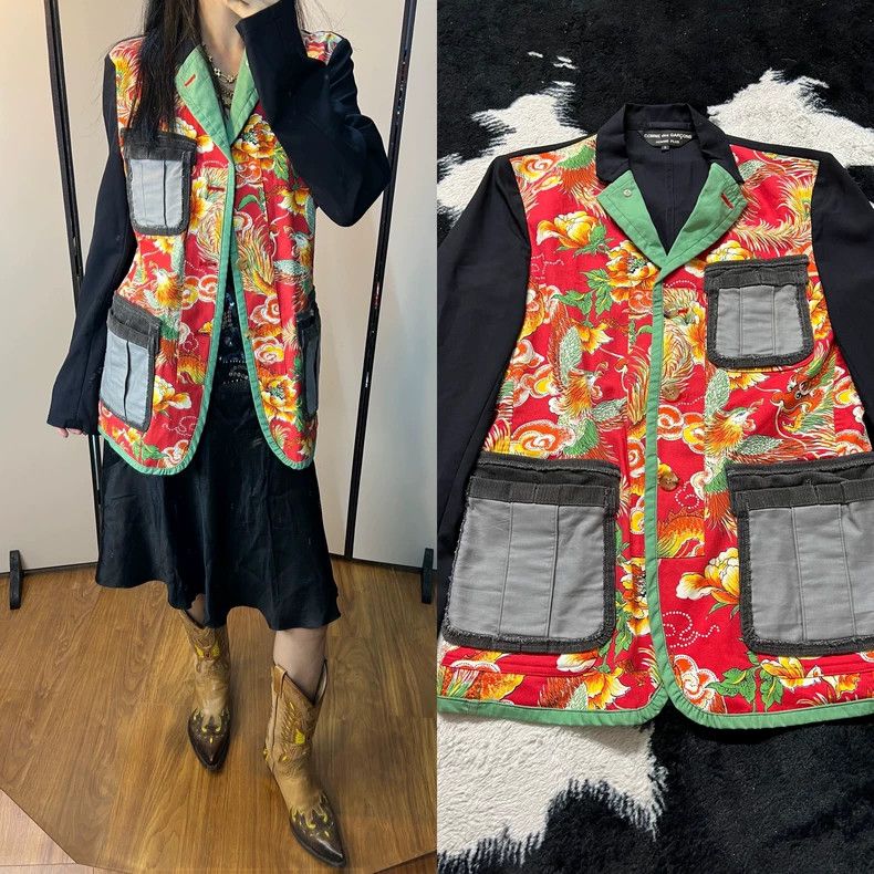 Comme des Garcons Comme Des Garcons Dragon and phoenix print suit jacket Size S / US 4 / IT 40 - 1 Thumbnail