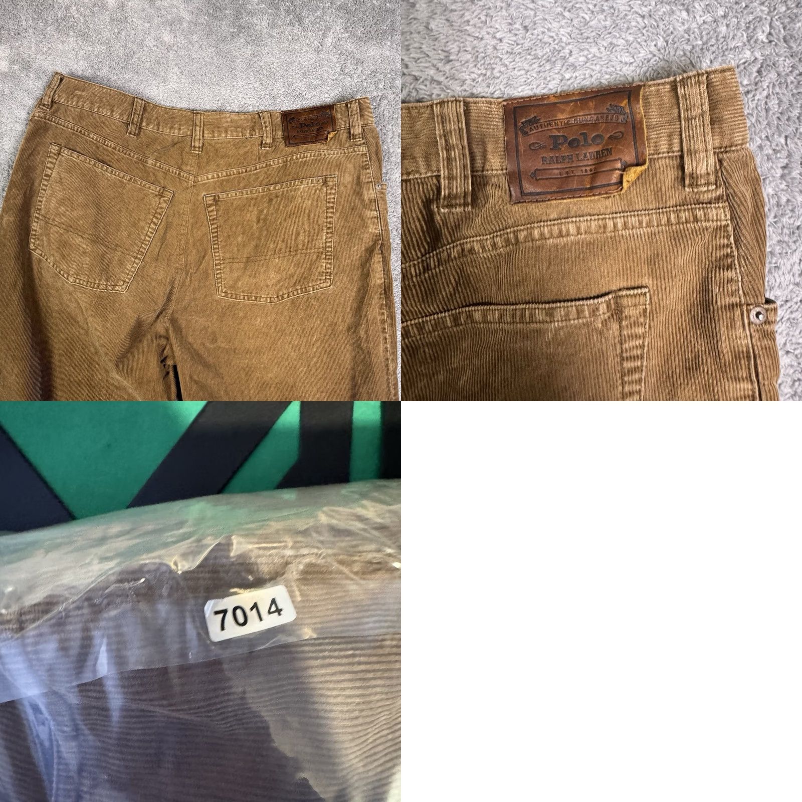 Polo Ralph Lauren VINTAGE Polo Ralph Lauren Corduroy Pants Mens 38x30 Chino Classic Brown Slim/Classic Straight Front Trouser Shirt/Deck? Size US L / EU 52-54 / 3 - 9 Thumbnail