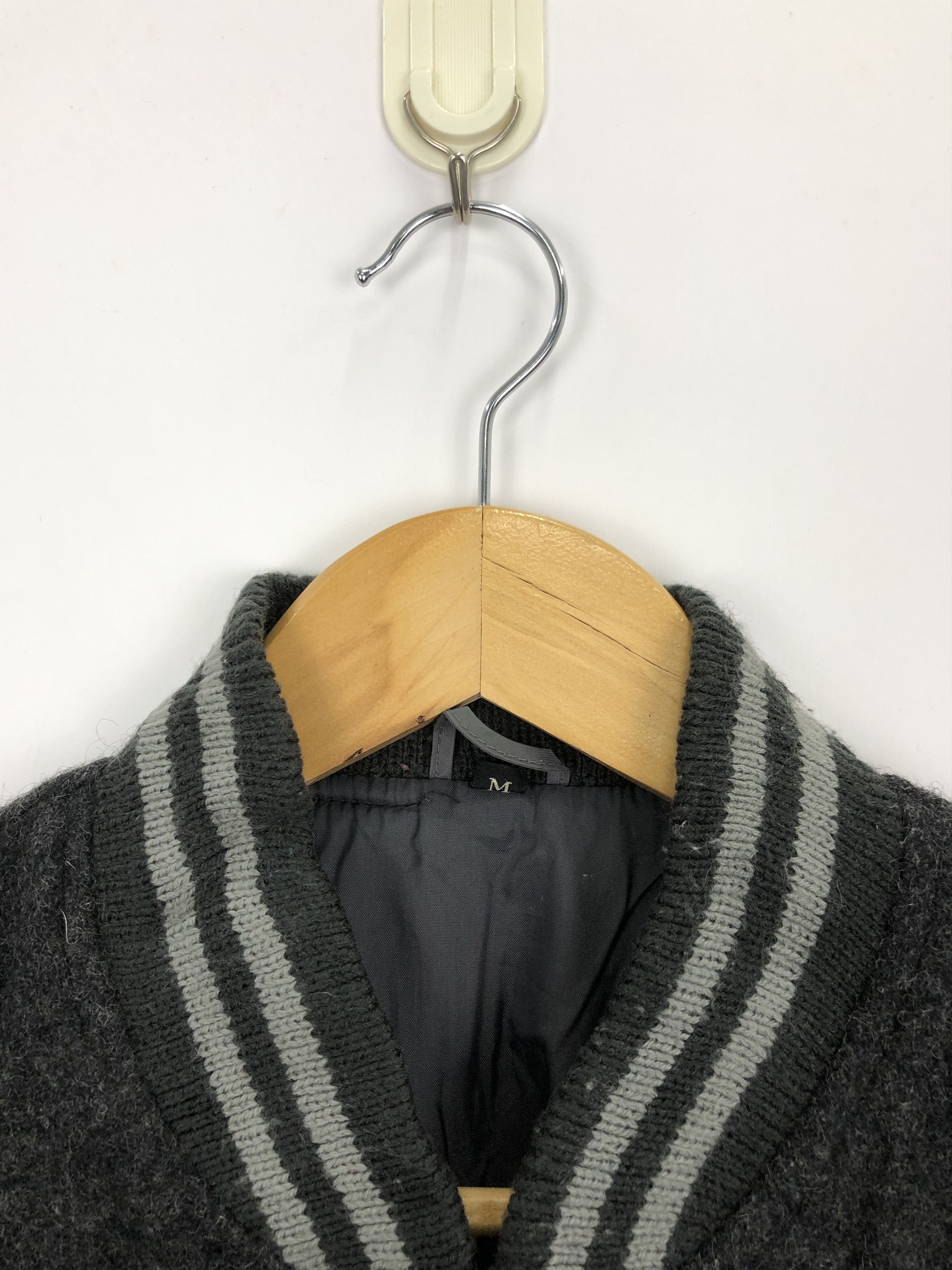 Japanese Brand Vintage 80s Japanese Varsity Jacket Gray Wool V0337 Size US M / EU 48-50 / 2 - 6 Thumbnail