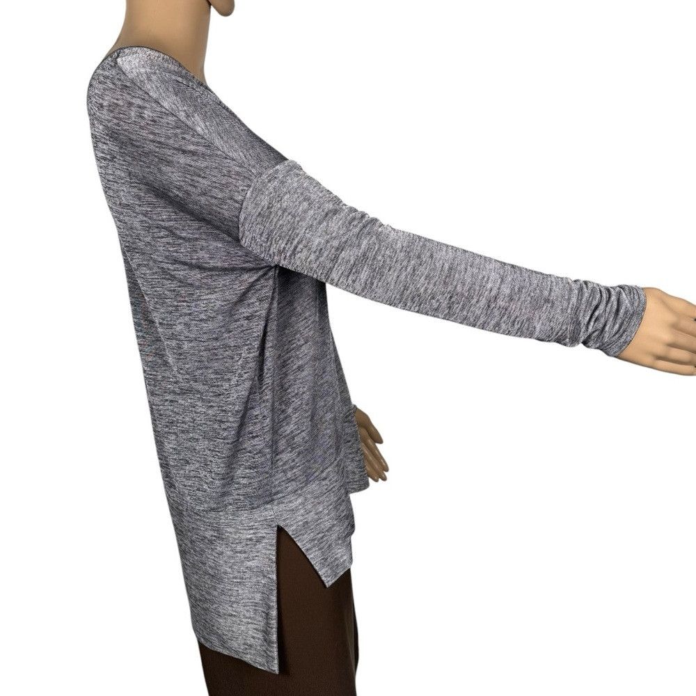 Kenneth Cole Kenneth Cole Grey Melange Hi Low V-Neck Sweater Size S Size S / US 4 / IT 40 - 3 Thumbnail