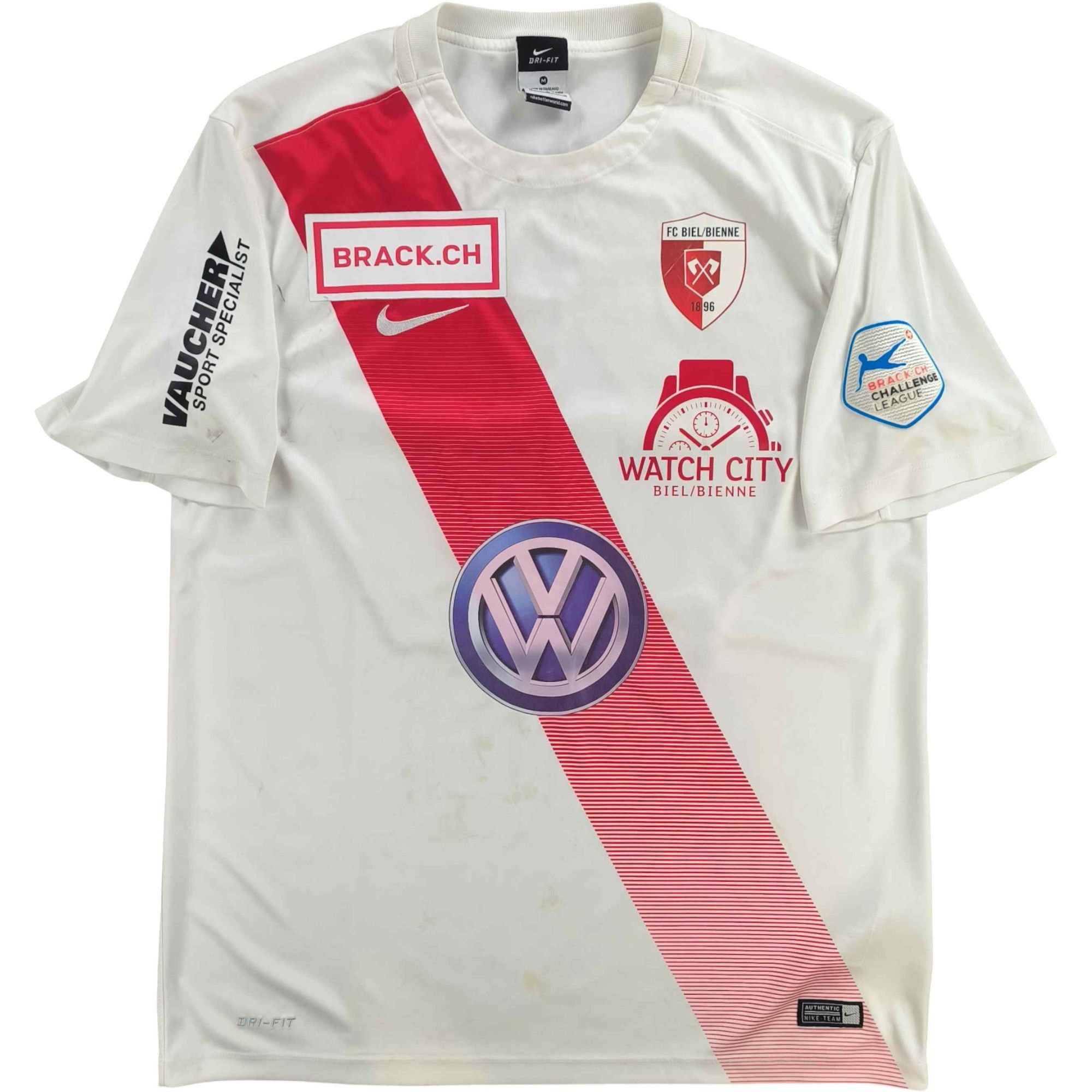 SIGNED FC Biel-Bienne 2015-16 home Stoller football jersey M
