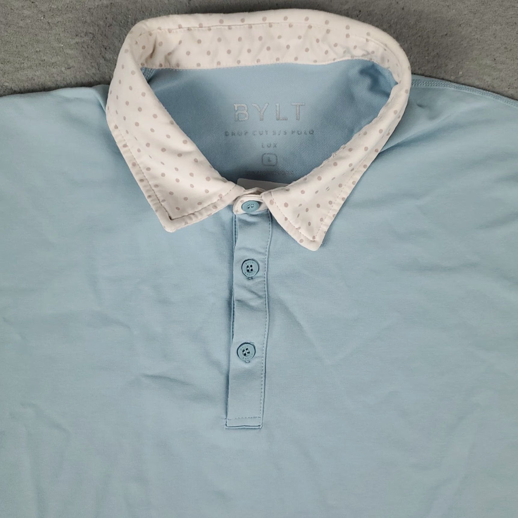 Vintage BYLT Polo Shirt Mens Size Large Blue Drop Cut Lux Casual Short Sleeve Polo Shirt L Blue BYLT Logo Modern Preppy Mens Size US L / EU 52-54 / 3 - 2 Thumbnail