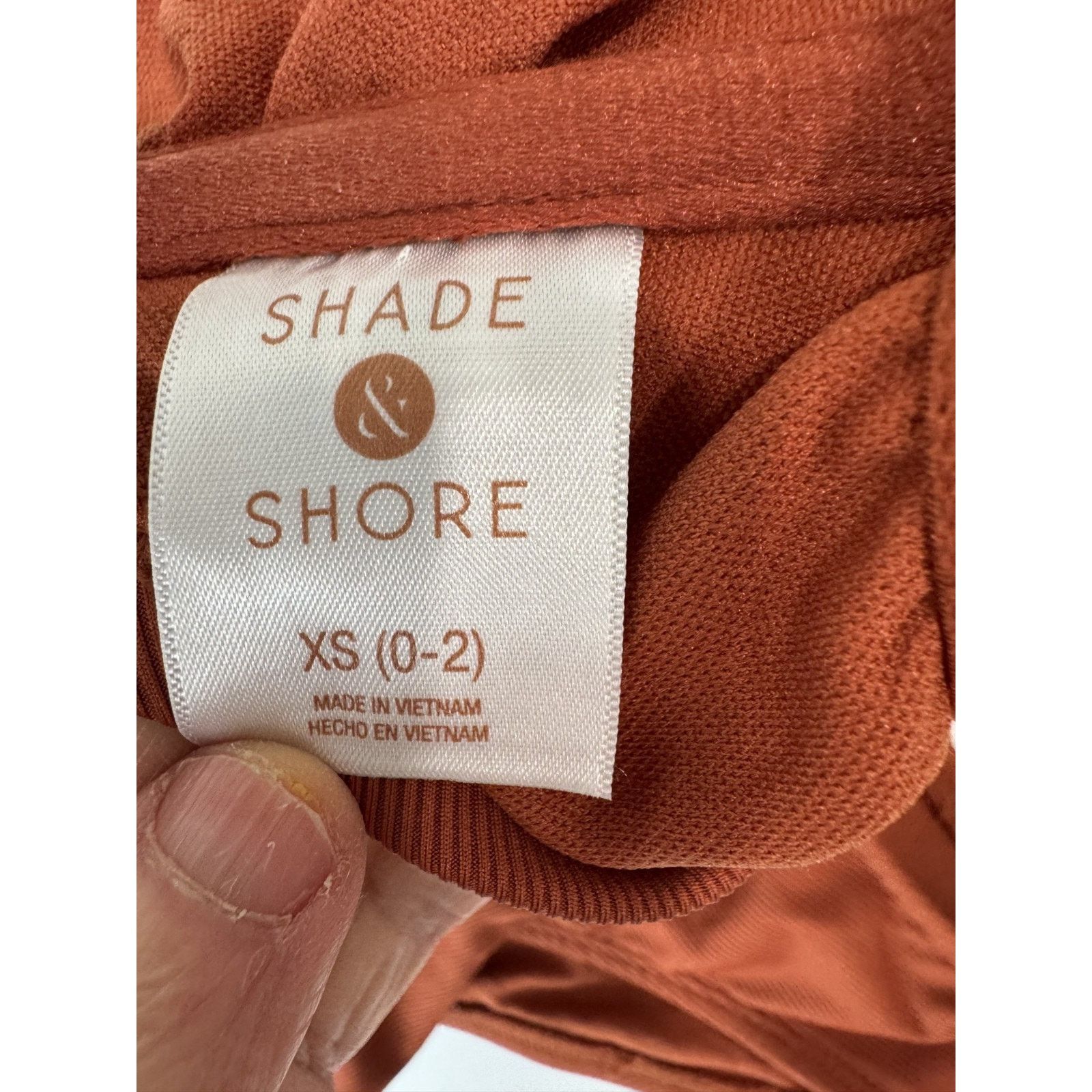 Other Shade & Shore Shirred One-Piece Swimsuit Strapless Rust XS Size XS / US 0-2 / IT 36-38 - 4 Thumbnail
