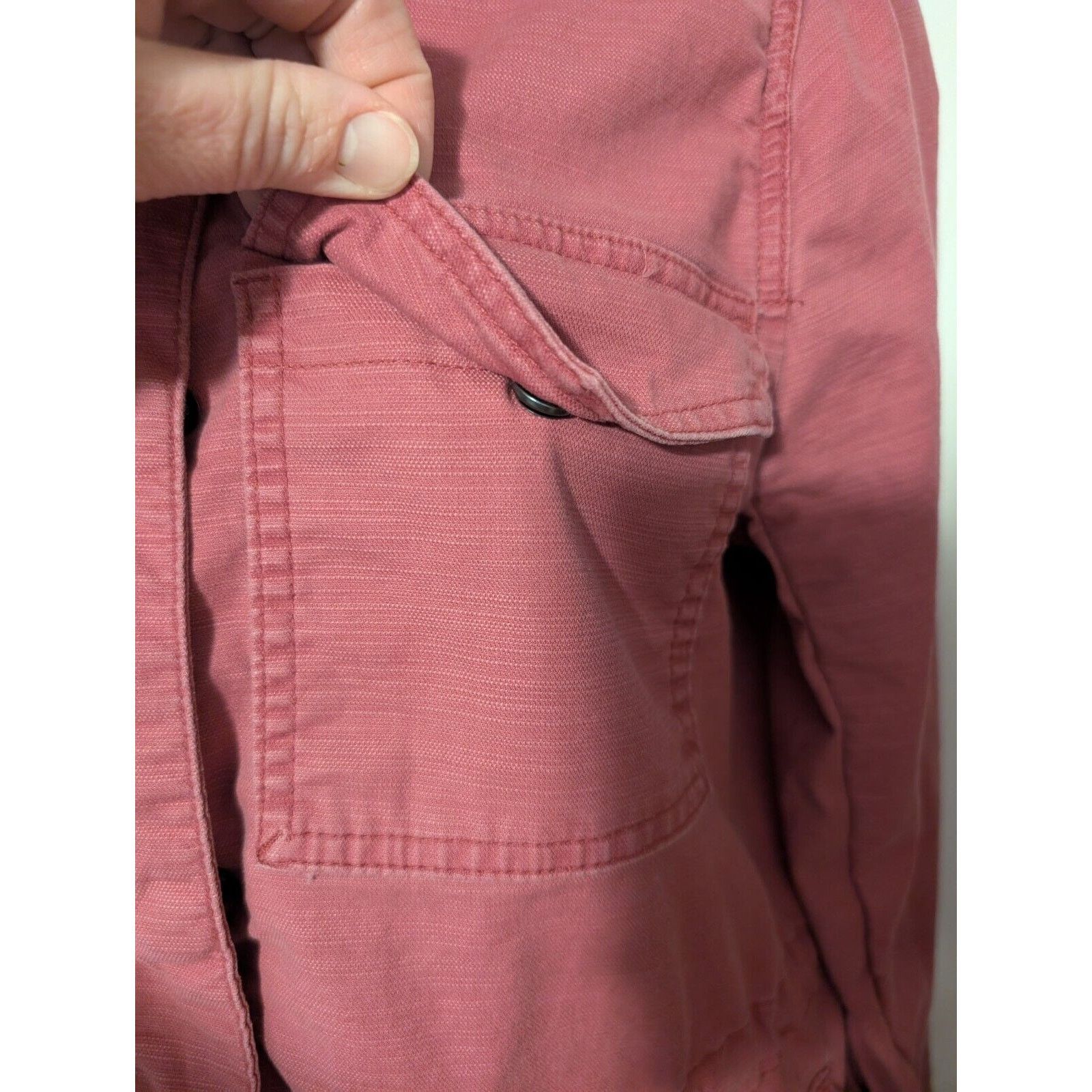 Lands' End Lands End Womens Small Red Full Zip Jacket Hideaway Hood Size S / US 4 / IT 40 - 3 Thumbnail