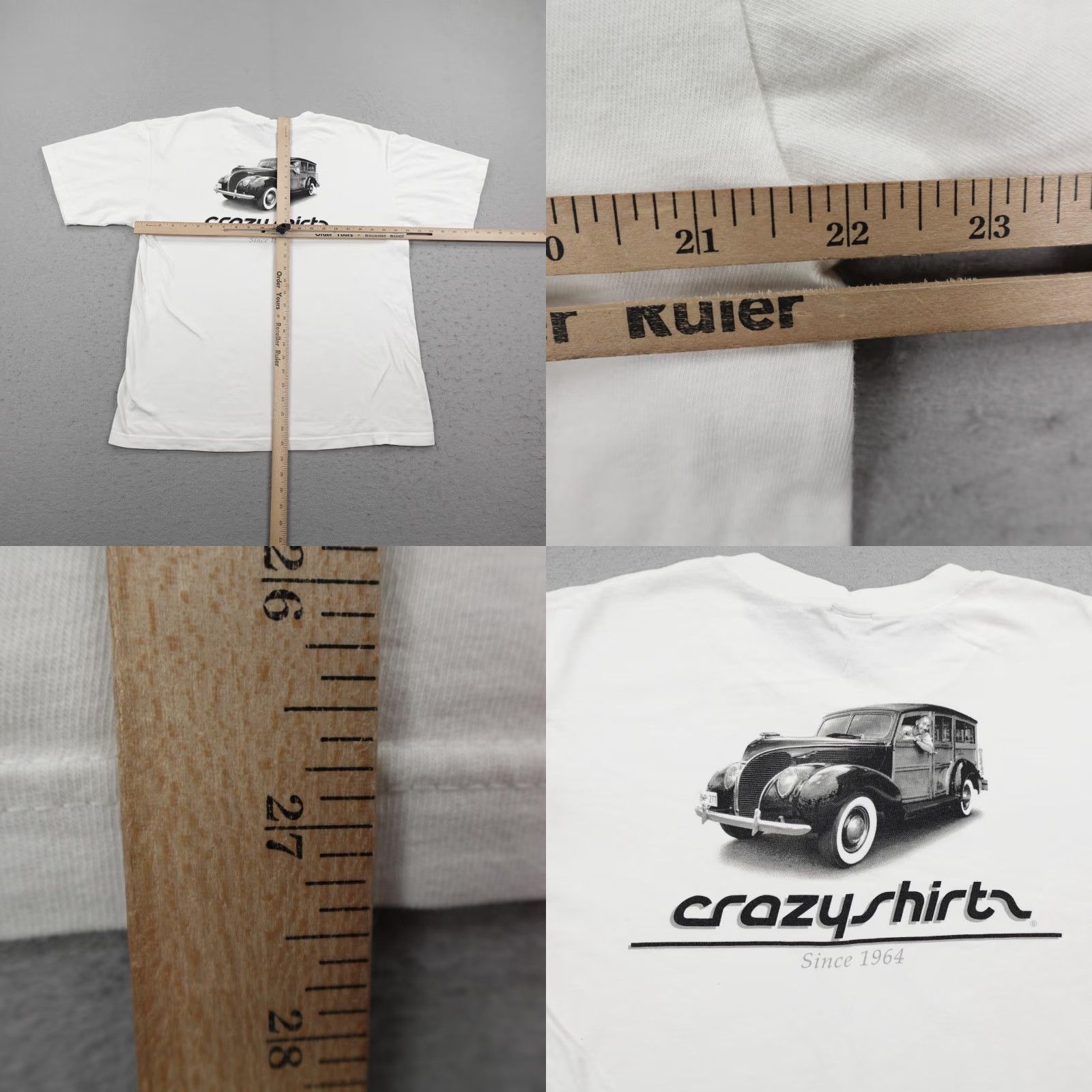 Vintage VINTAGE Crazy Shirts Shirt Mens Large White Hawaii Classic Woody Car Hawaiian Size US L / EU 52-54 / 3 - 8 Thumbnail