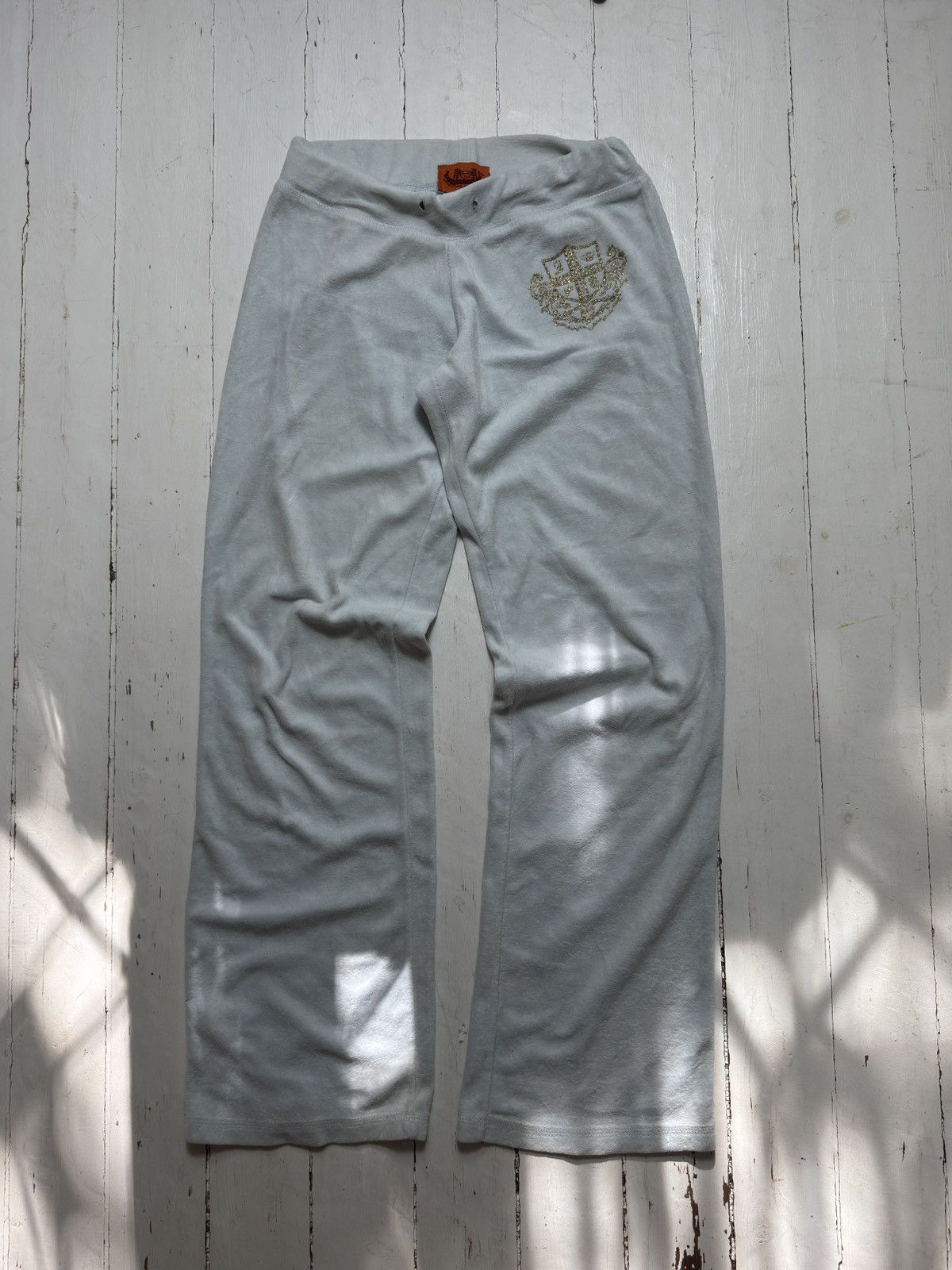 Juicy Couture VINTAGE JUICY COUTURE VELOUR 2000s BACK LOGO BLUE PANTS Size 28" / US 6 / IT 42 - 2 Thumbnail