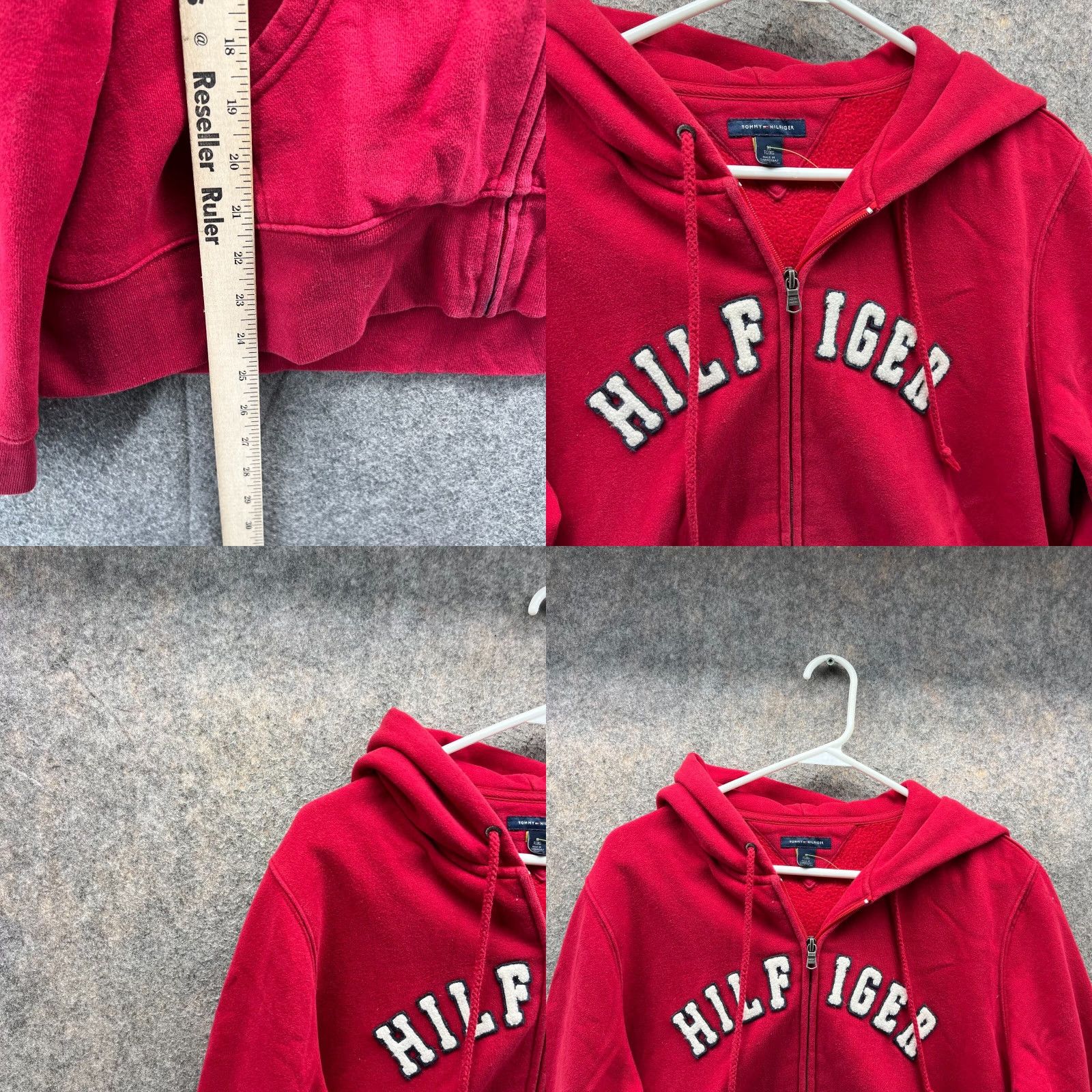 Tommy Hilfiger Tommy Hilfiger Jacket Womens XL Red Full Zip Hooded Fleece Zipper Winter Spring Fall Casual Travel Workwear Size XL / US 12-14 / IT 48-50 - 8 Thumbnail